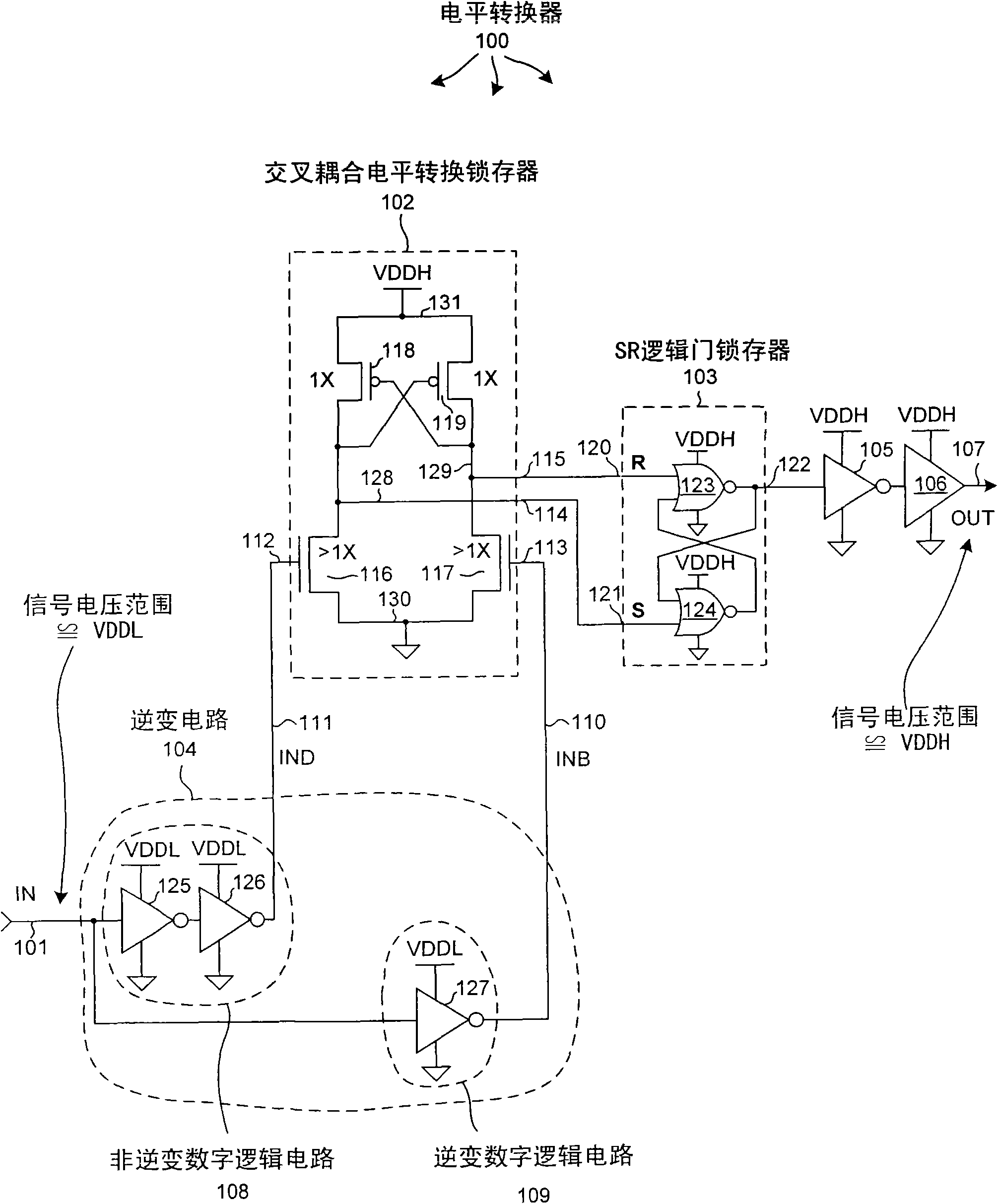 Level shifter having low duty cycle distortion