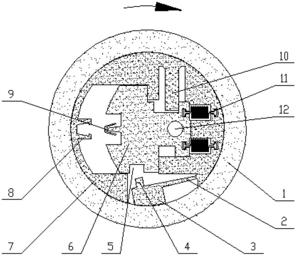 Micro electro mechanical system (MEMS) centrifugal safety mechanism for rotating ammunition and safety method thereof