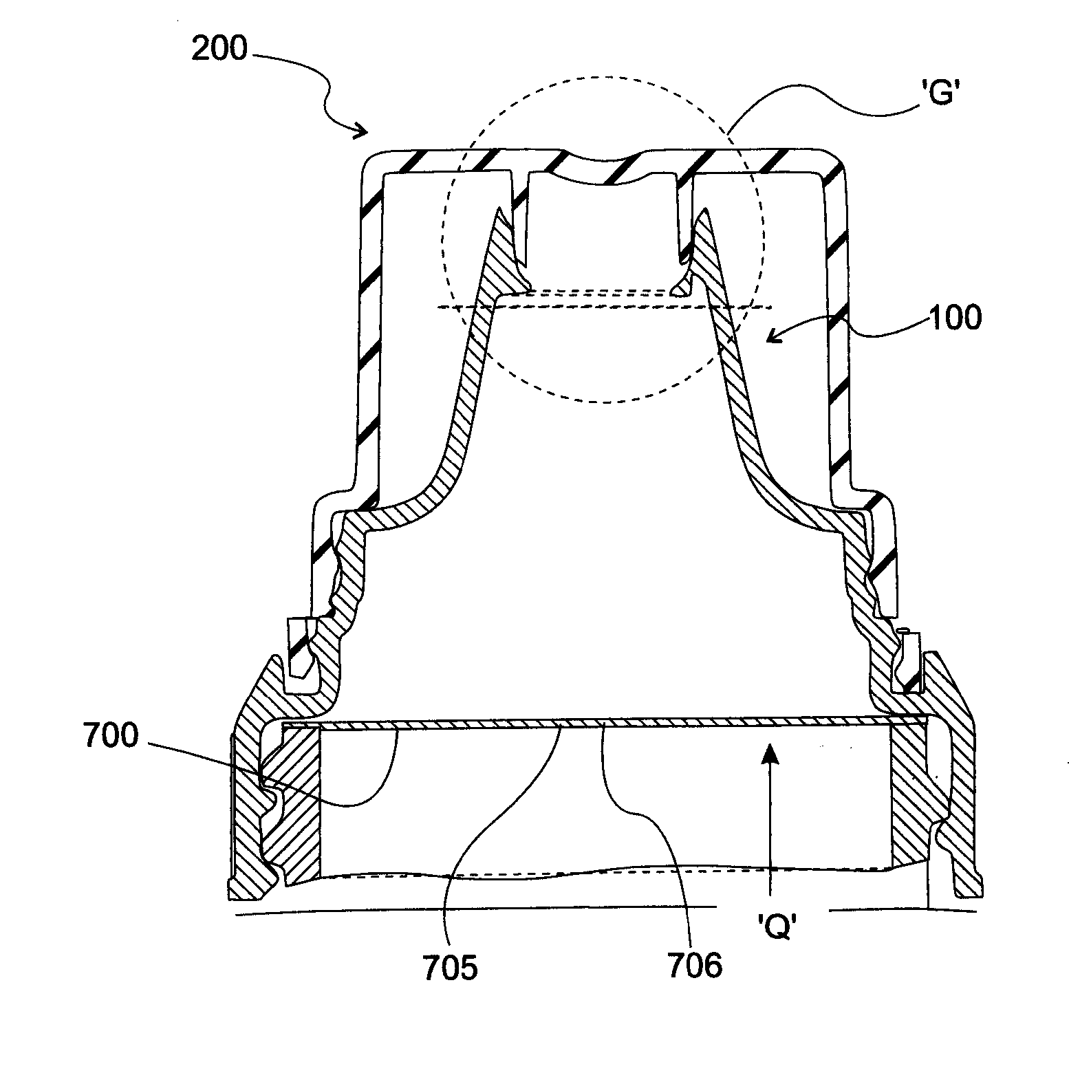 Closure and container neck