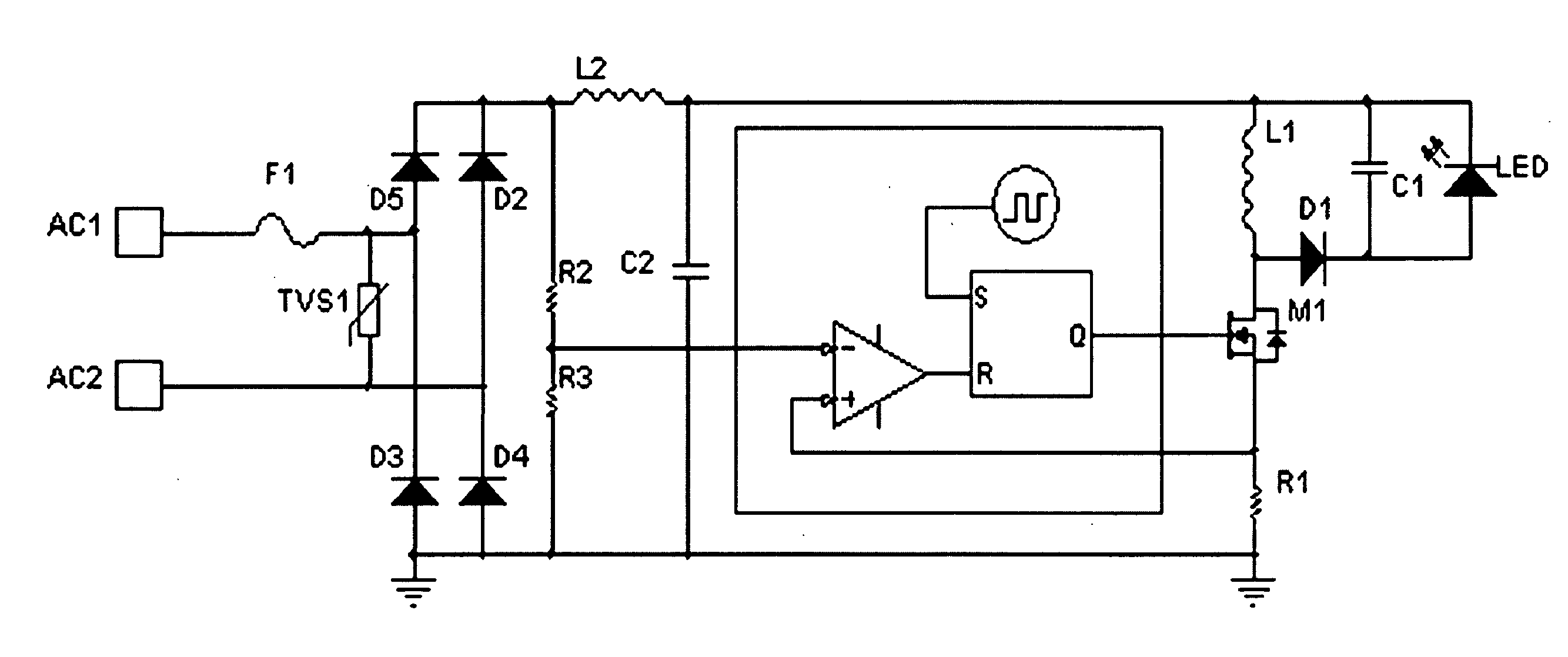 High efficiency light source with integrated ballast