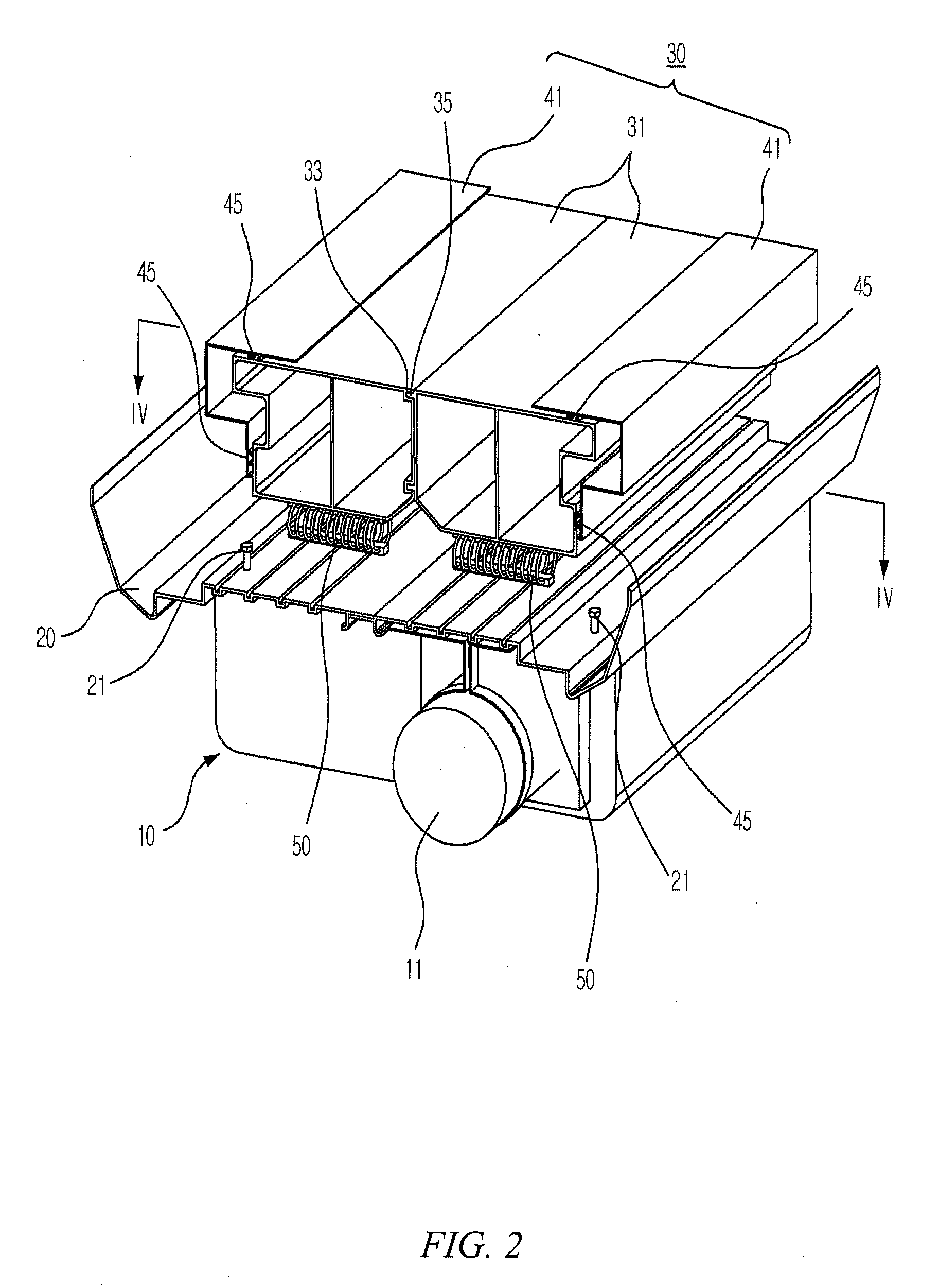 Projection apparatus for vehicle