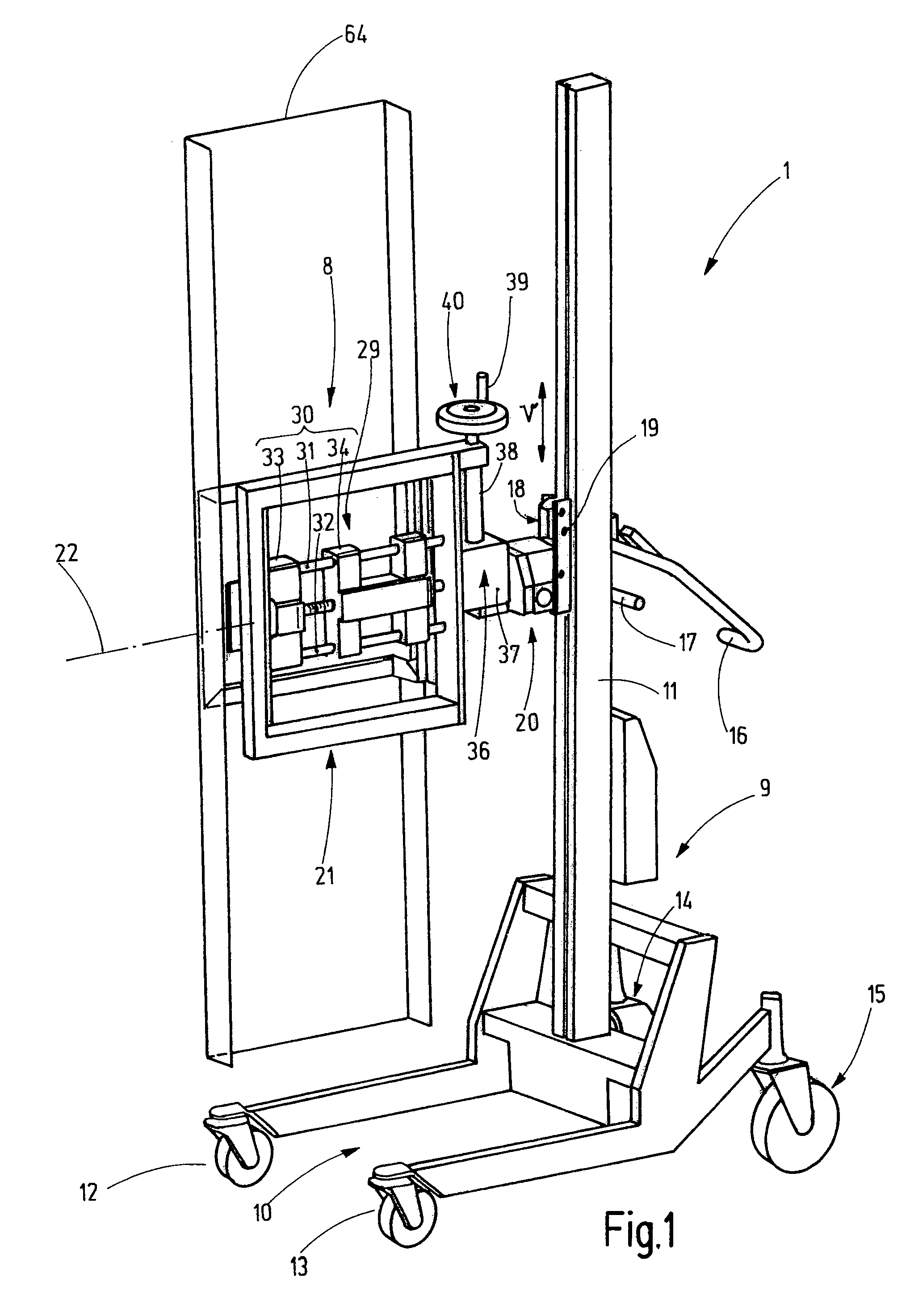 Transport carriage for needle boards