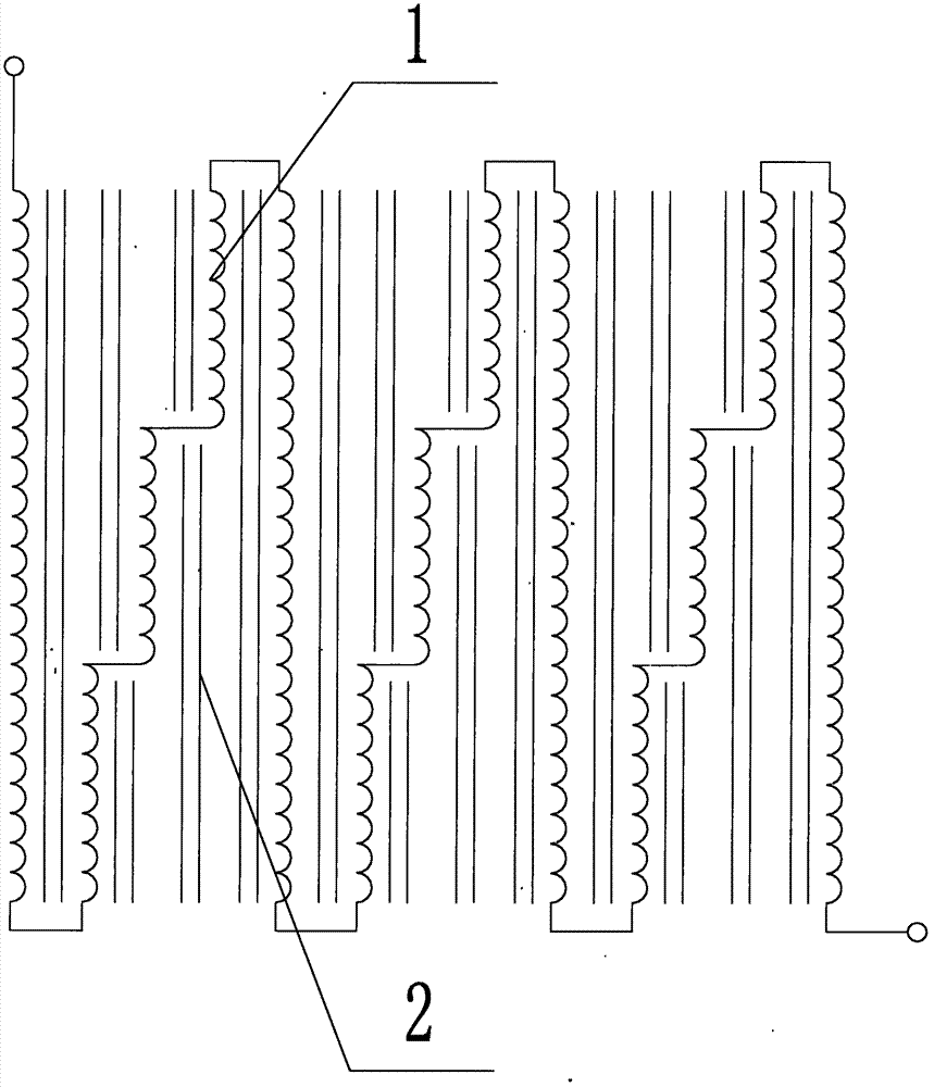 Interlayer insulating placement structure for oil-immersed transformer