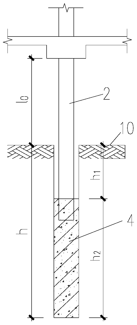 Vertical support column bearing capacity test simulation device in reverse construction environment