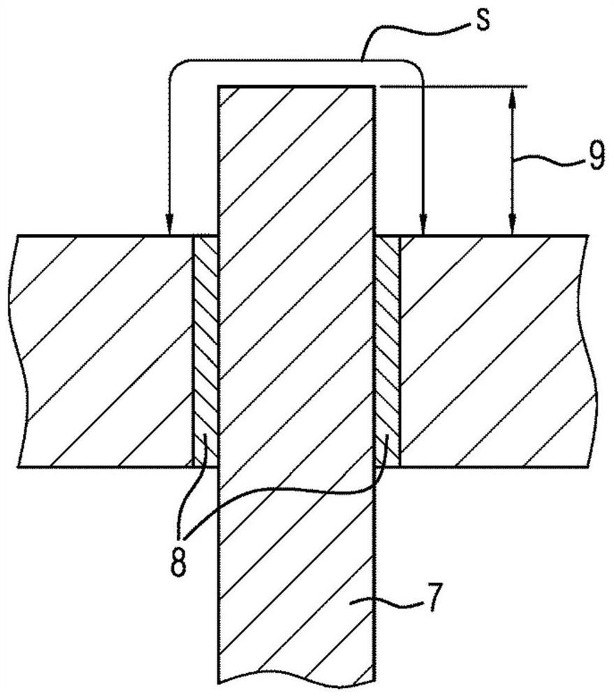 Support pin of catalytic converter device with electric heating sheet