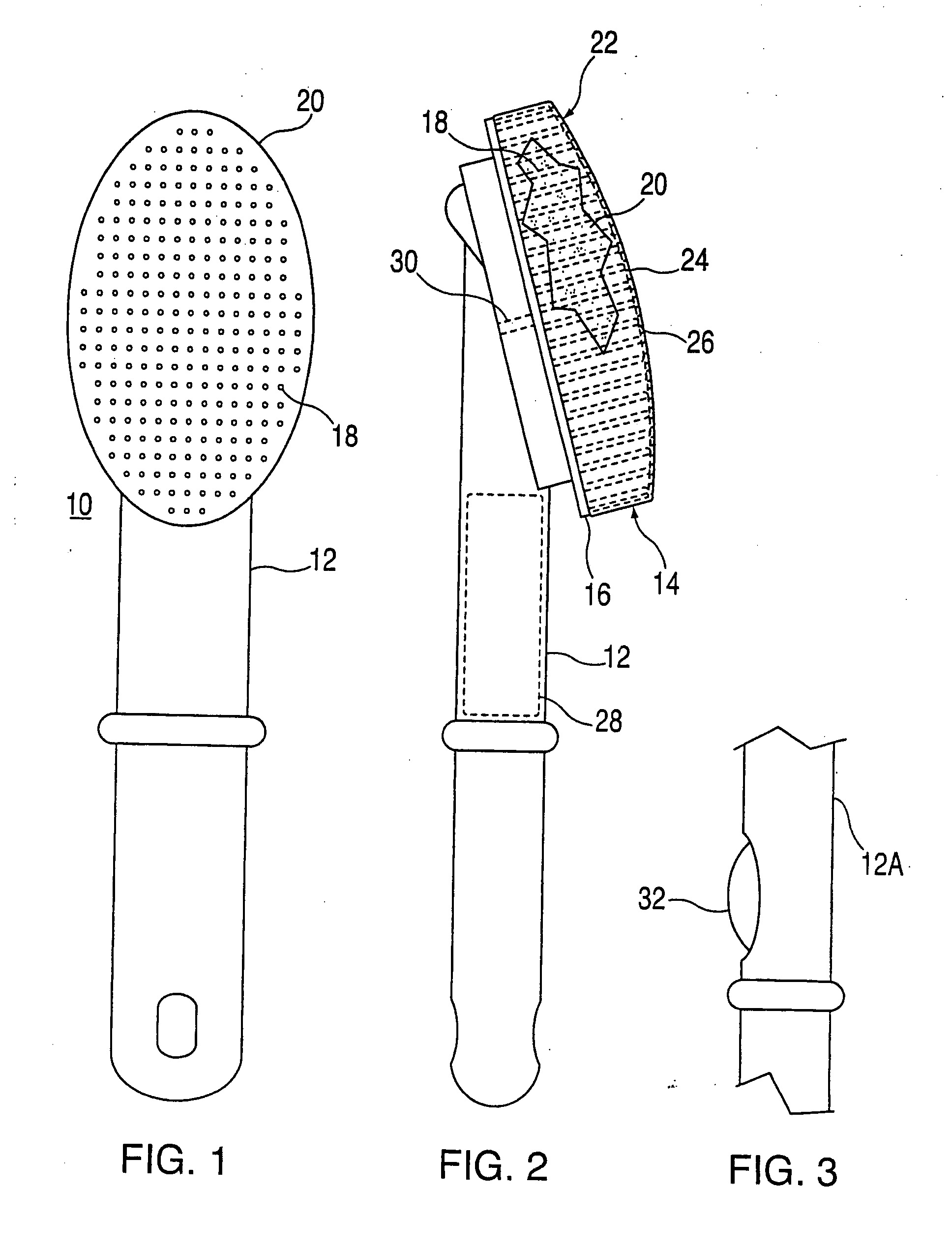 Self-cleaning brush with a flexible matrix