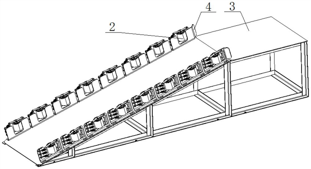 Skip car slow descending device and control method