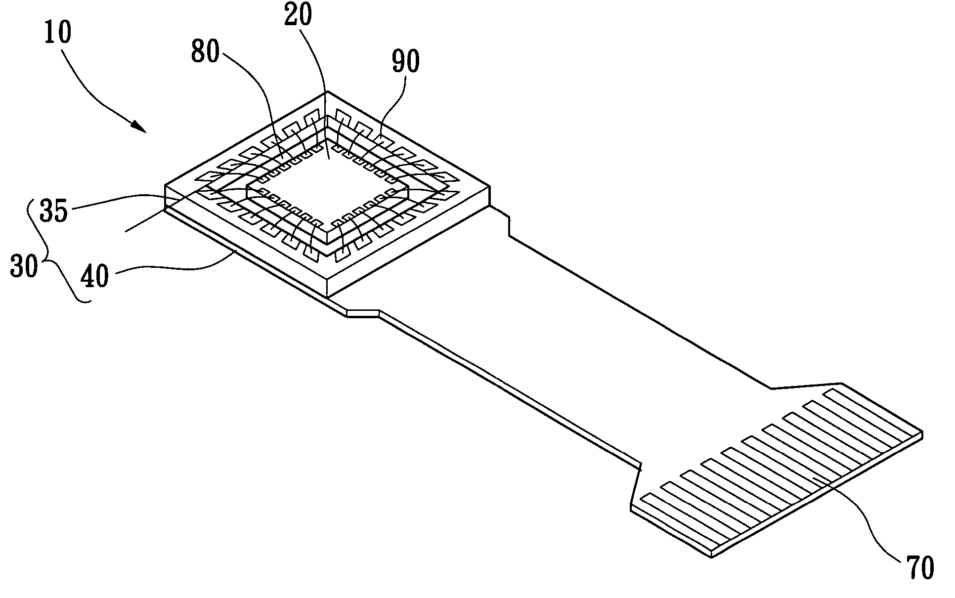 Chip package substrate having soft circuit board and method for fabricating the same