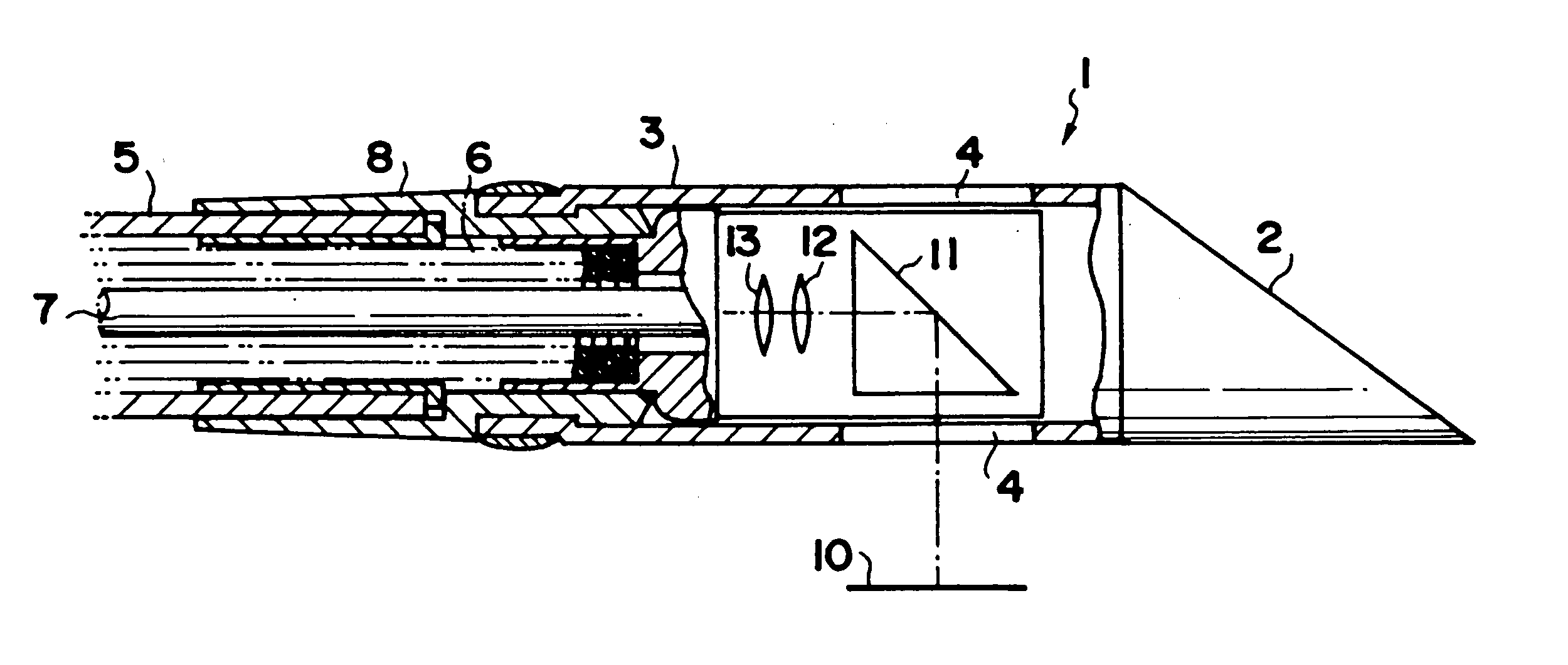 Puncture-type endoscopic probe