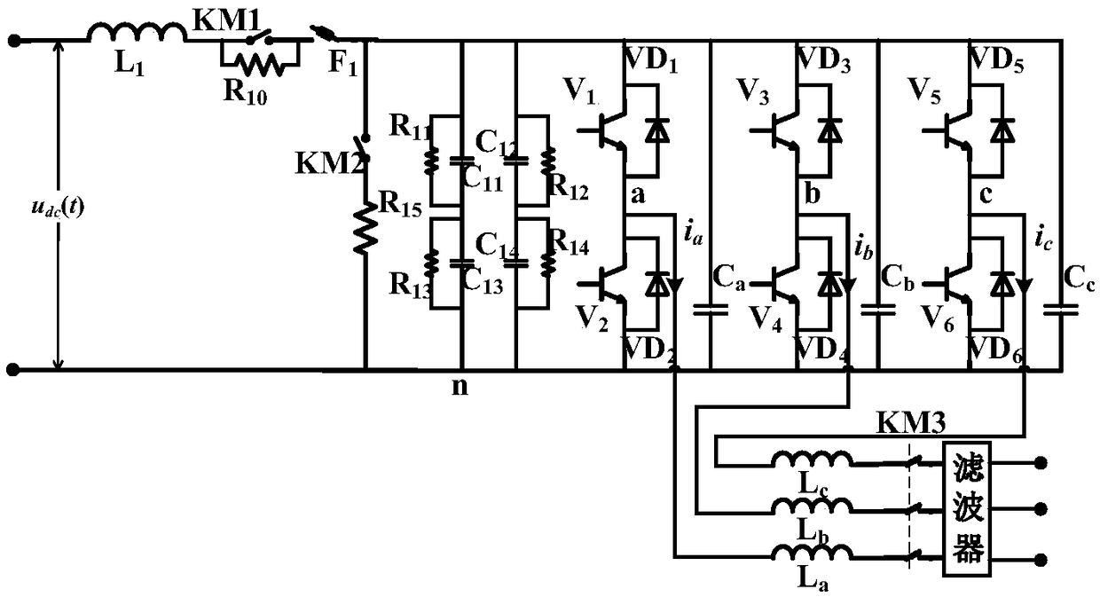 Method and device for diagnosing open-circuit fault of three-phase inverter, and electronic equipment