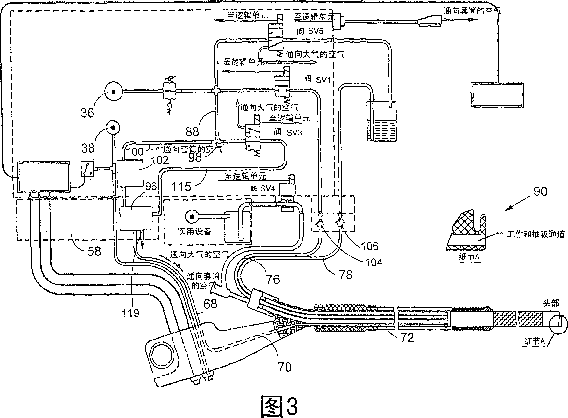 Control system for supplying fluid medium to endoscope