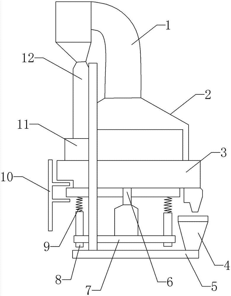 Germ extraction machine capable of adjusting longitudinal height of vibration screen