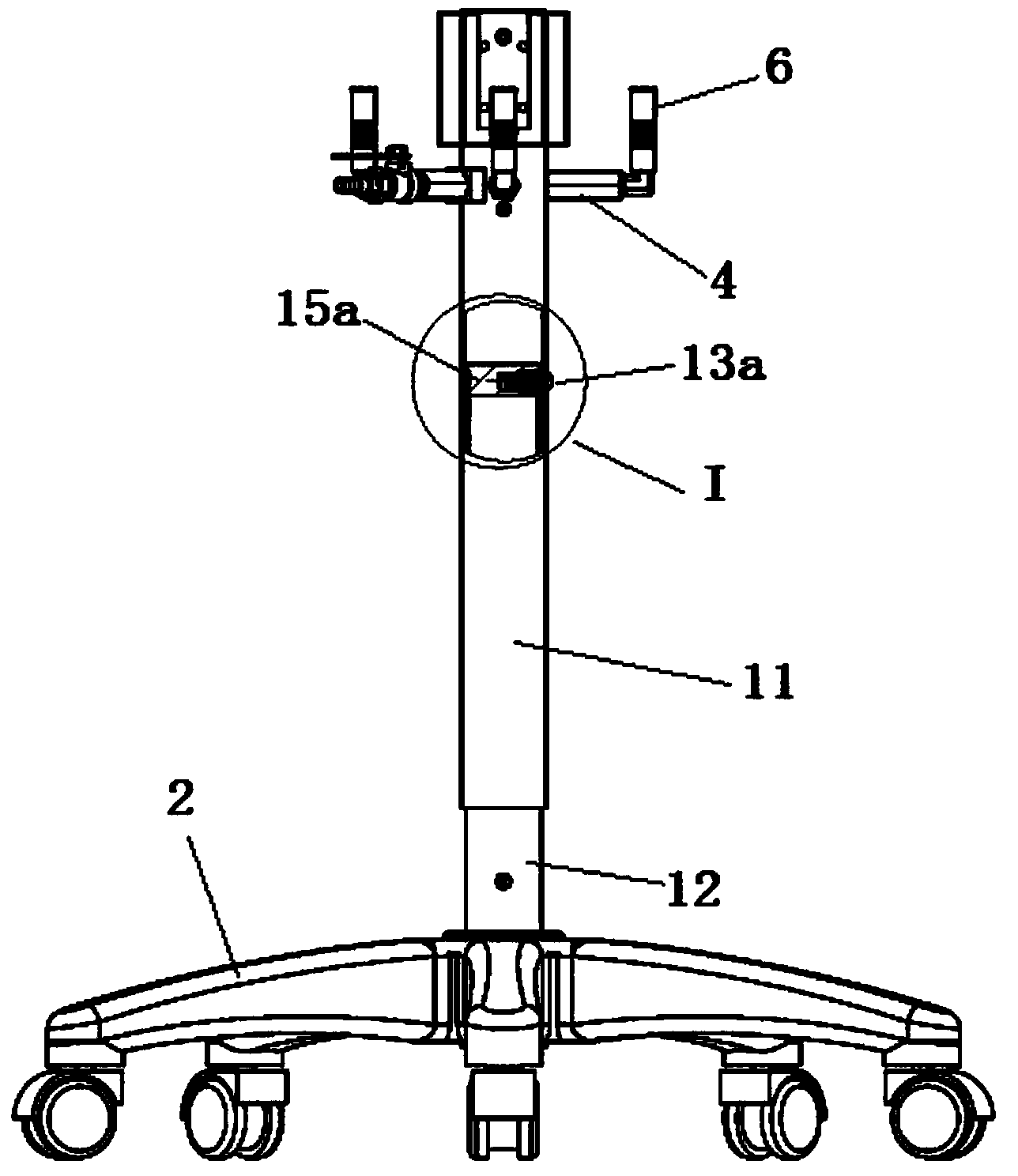 Support used for medical waste liquid collecting system