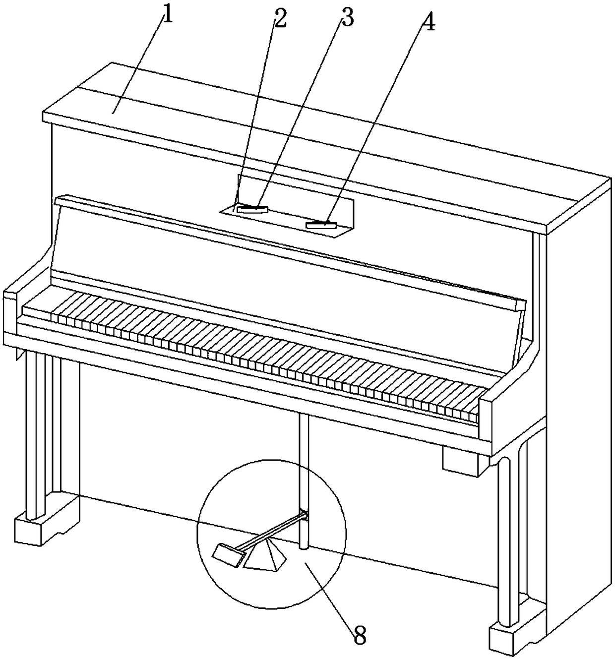 Music score facilitating page turning and piano capable of turning pages automatically