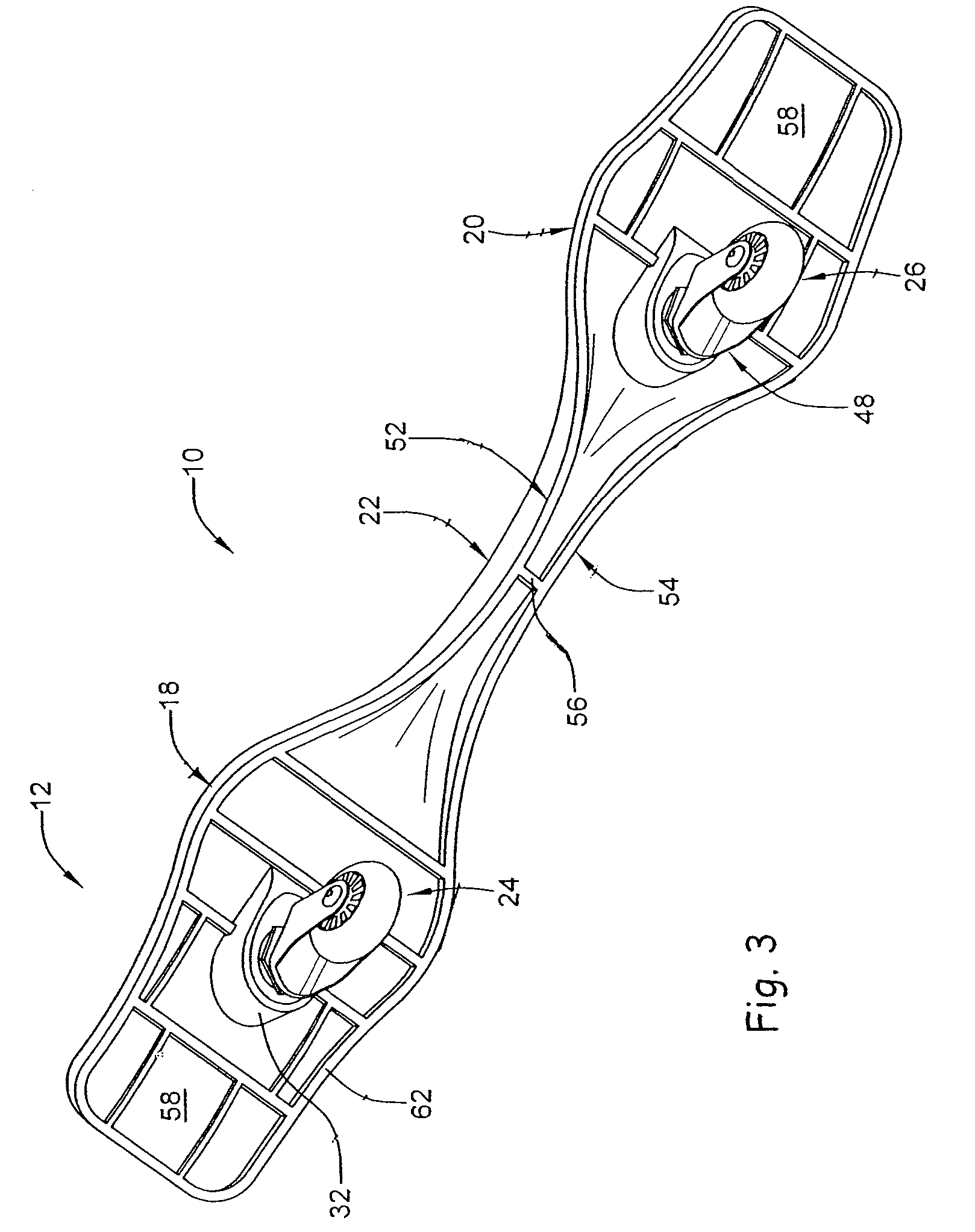 One piece flexible skateboard