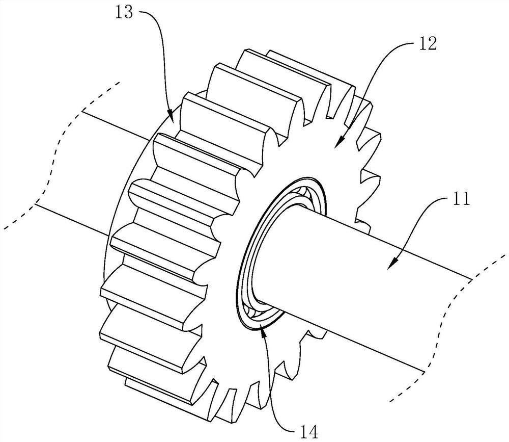 A kind of one-way transmission gear structure