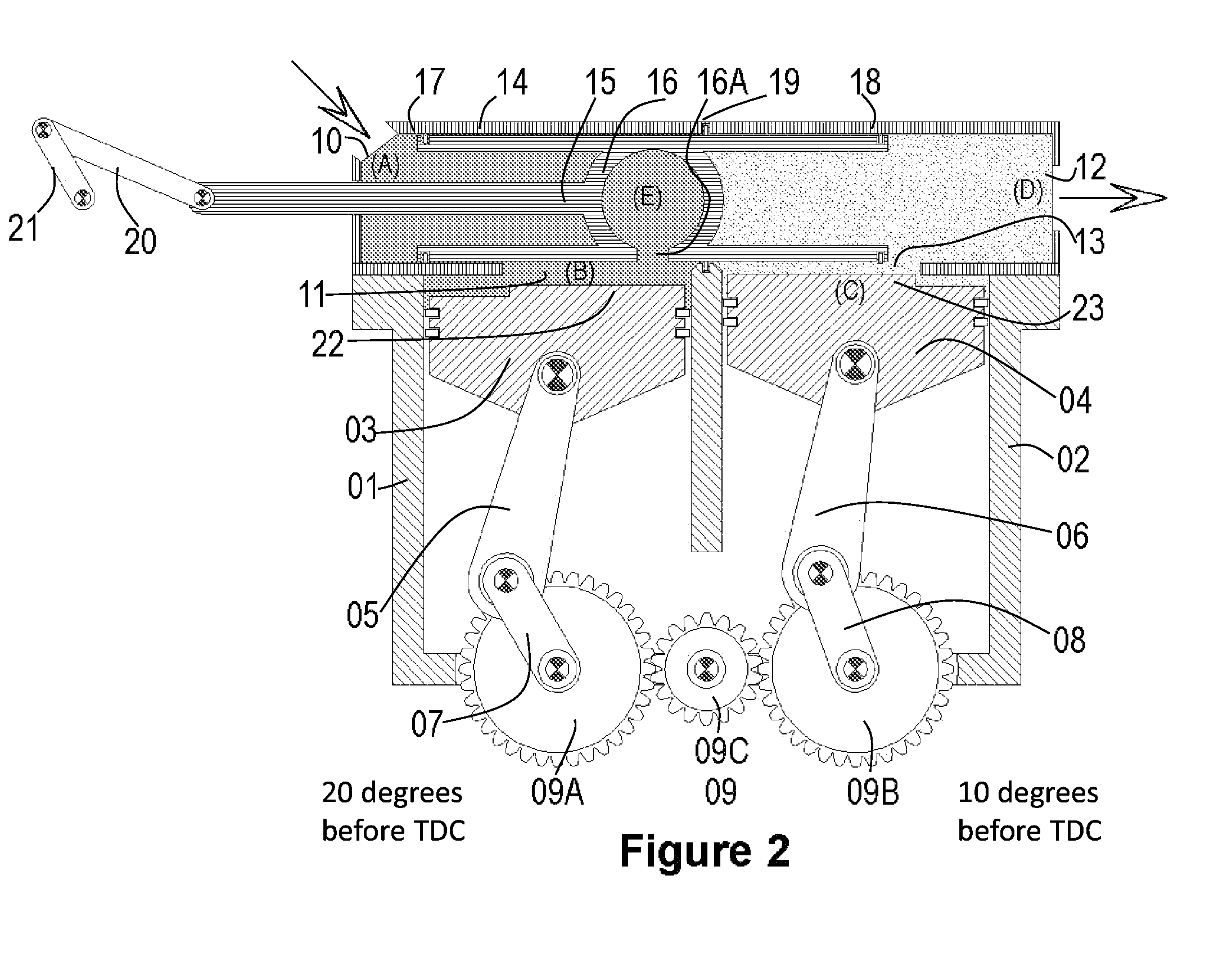 Spool shuttle crossover valve in split-cycle engine