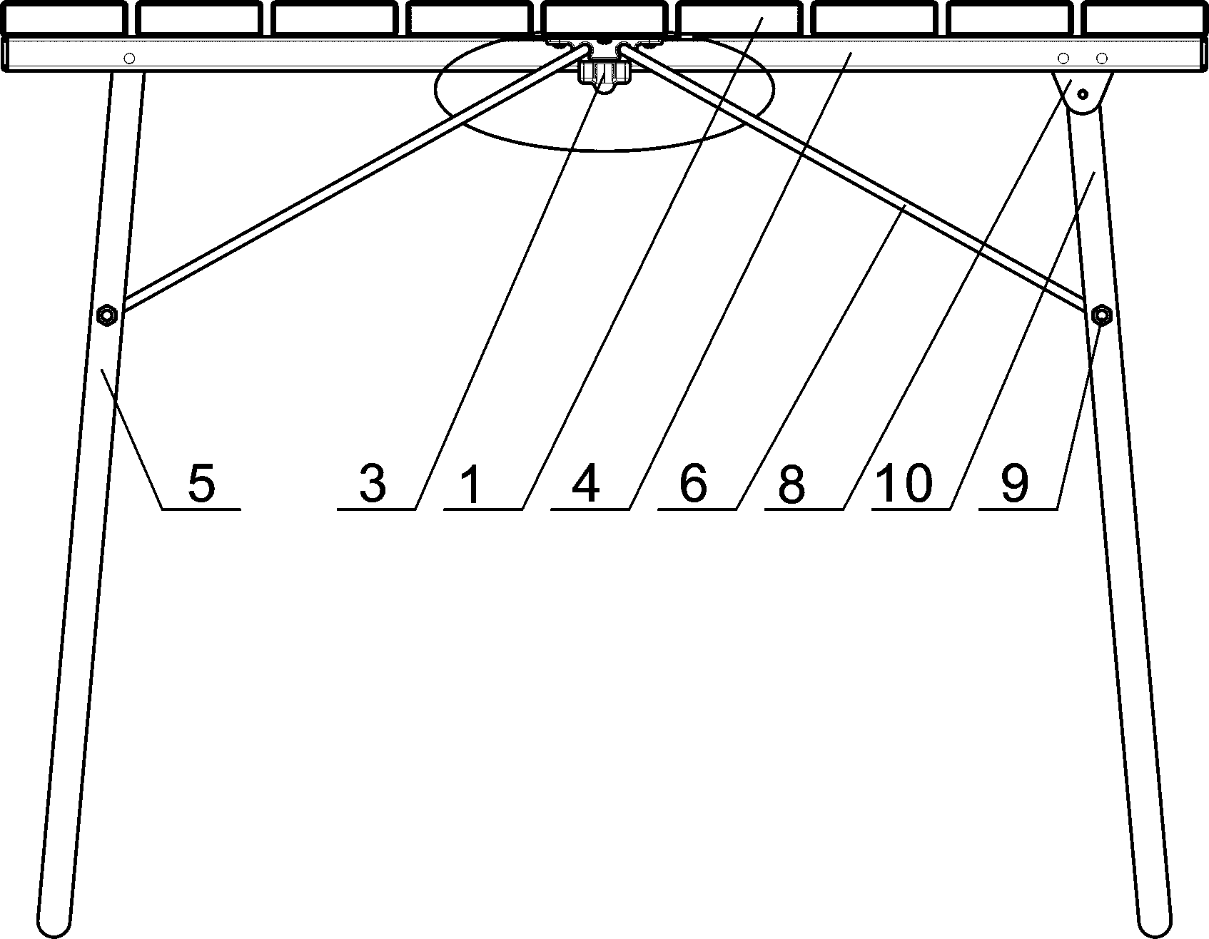 Folding picnic table