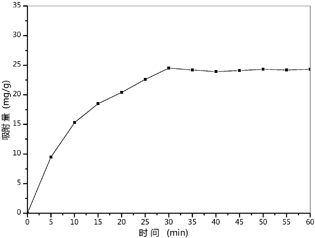 Preparation method and application of mesoporous hydroxyl-ferric oxide Cr (VI) adsorbent