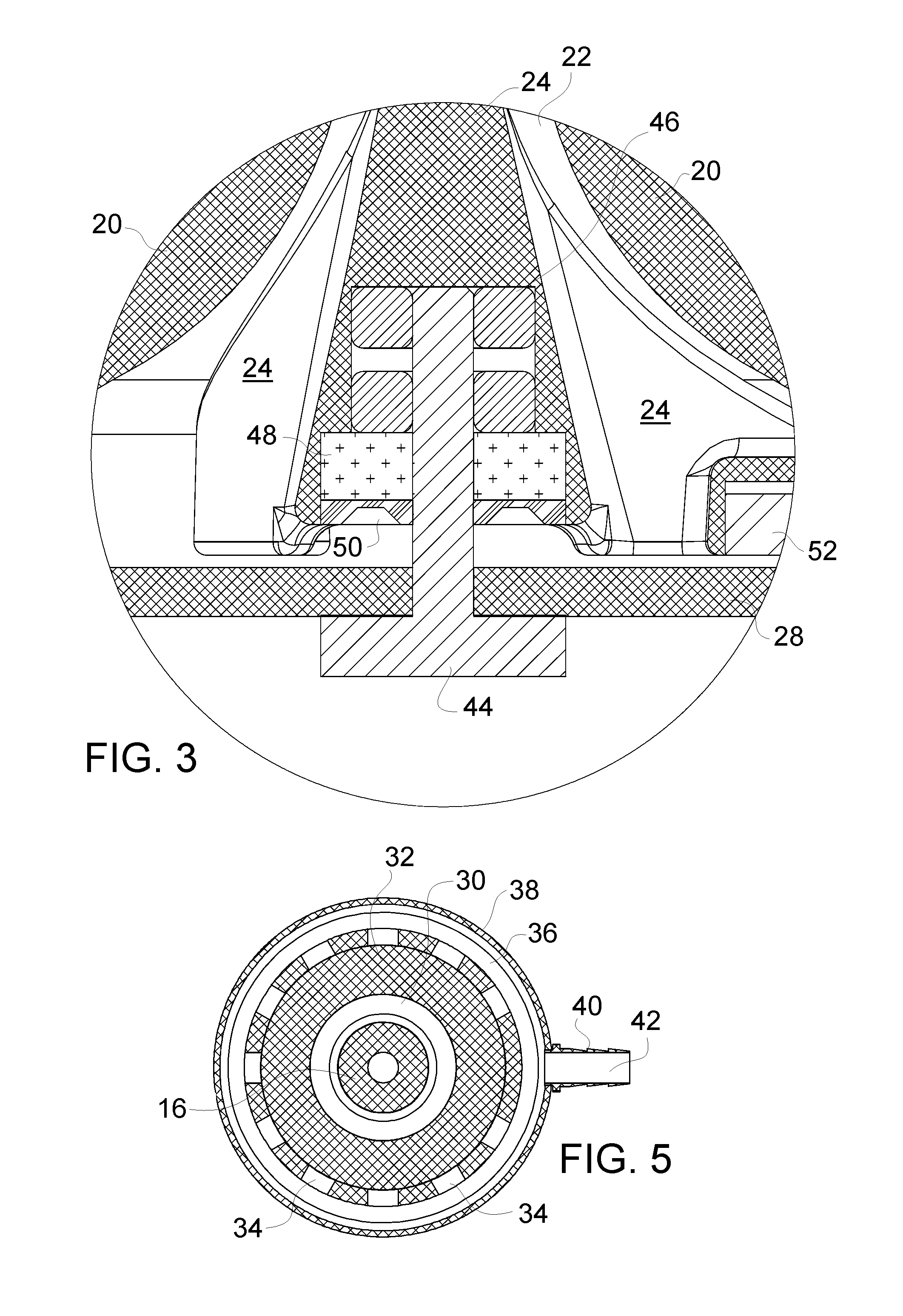 Compact integrated blood pump oxygenator or gas transfer device with hydrogel impeller packing material and rollover impeller outlet