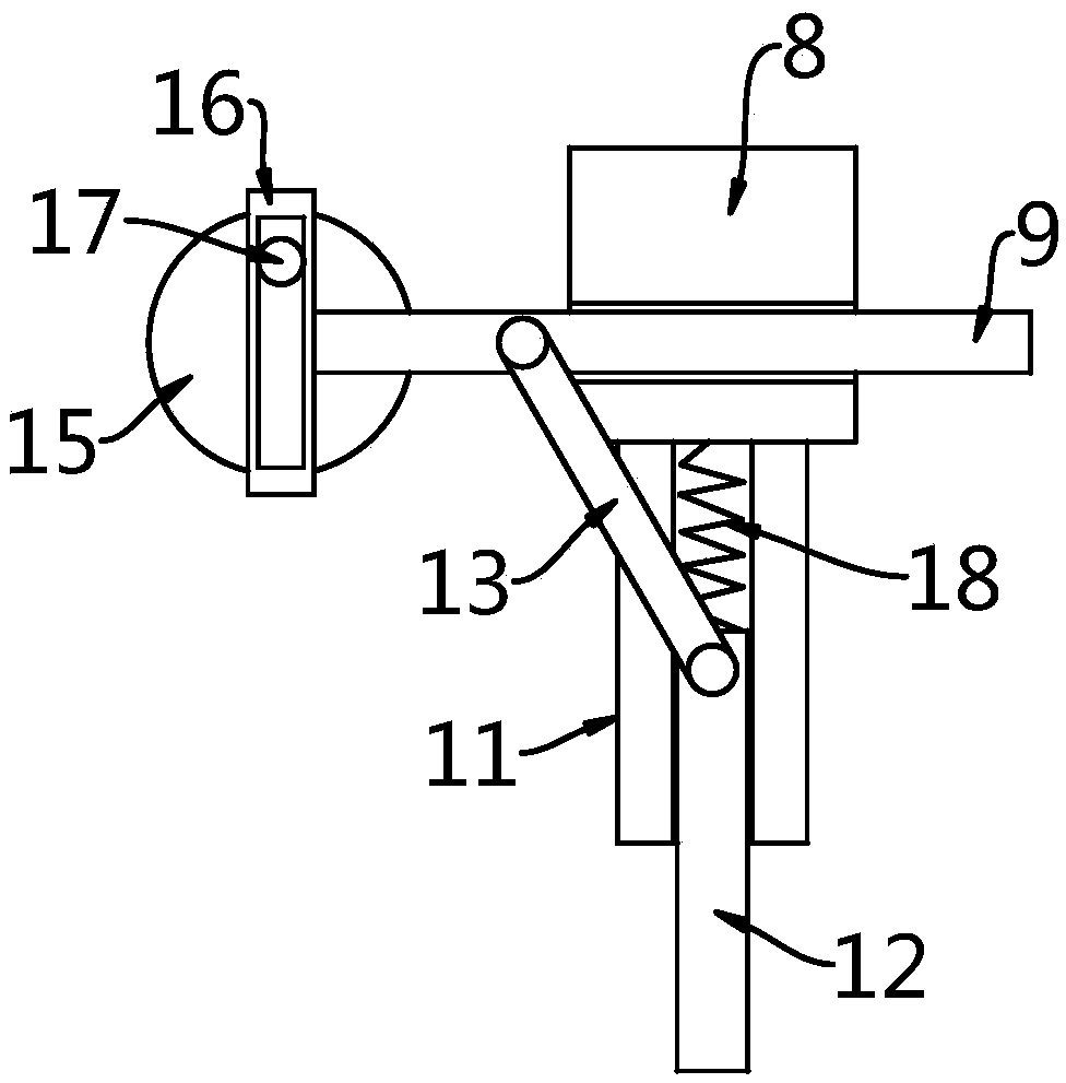 Continuous punching device for landscape garden lawn