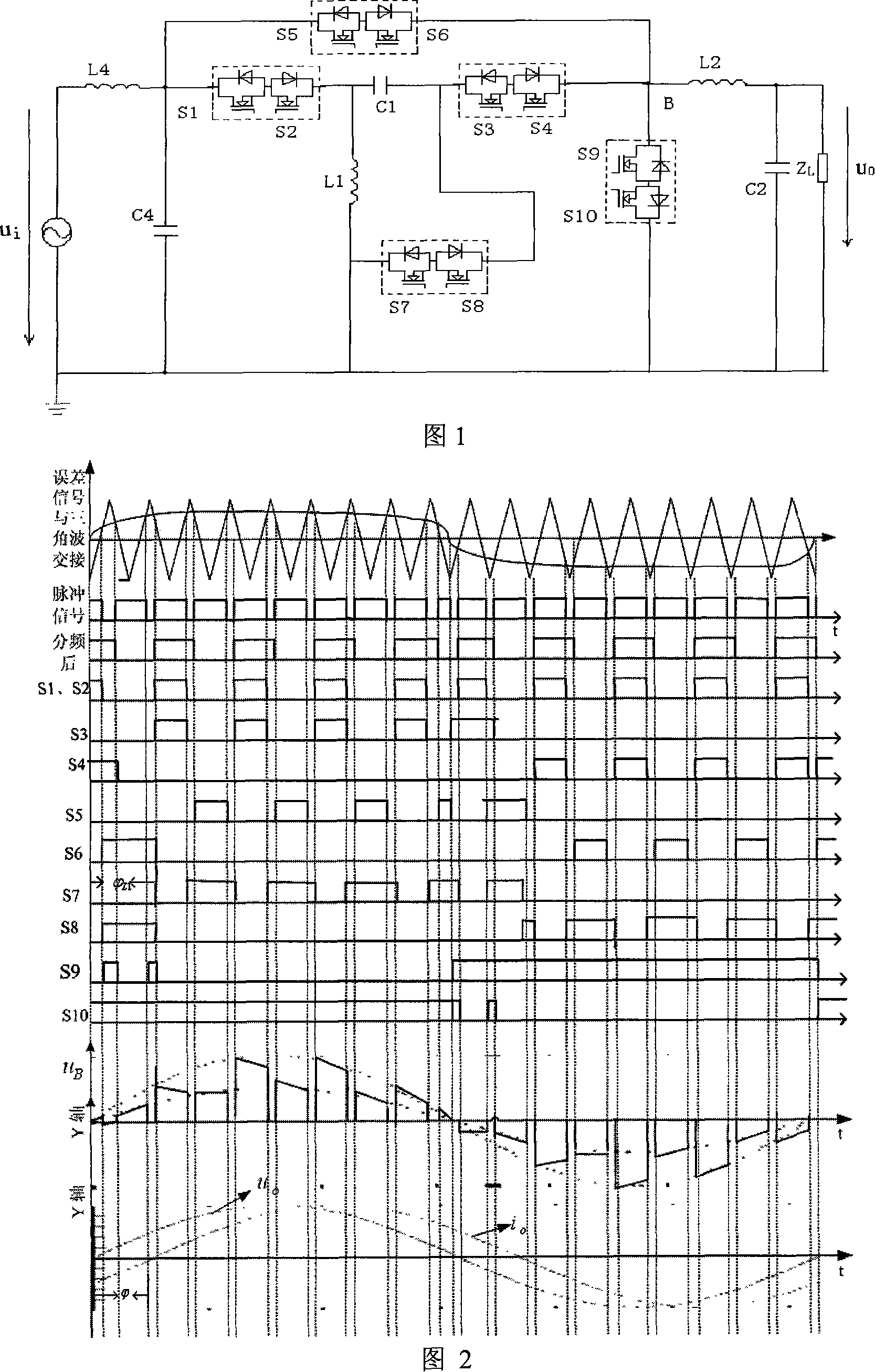 Zeta type three-level AC-AC converter