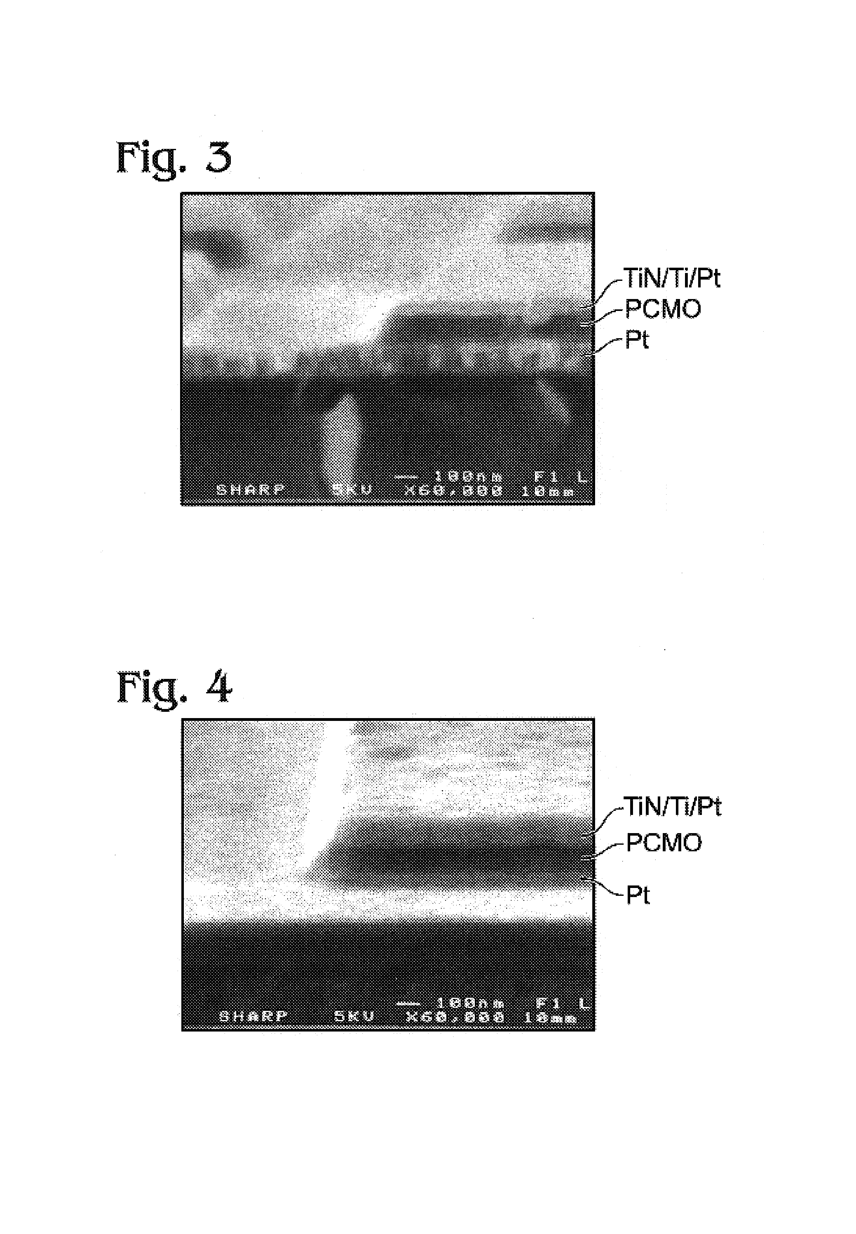 One mask Pt/PCMO/Pt stack etching process for RRAM applications