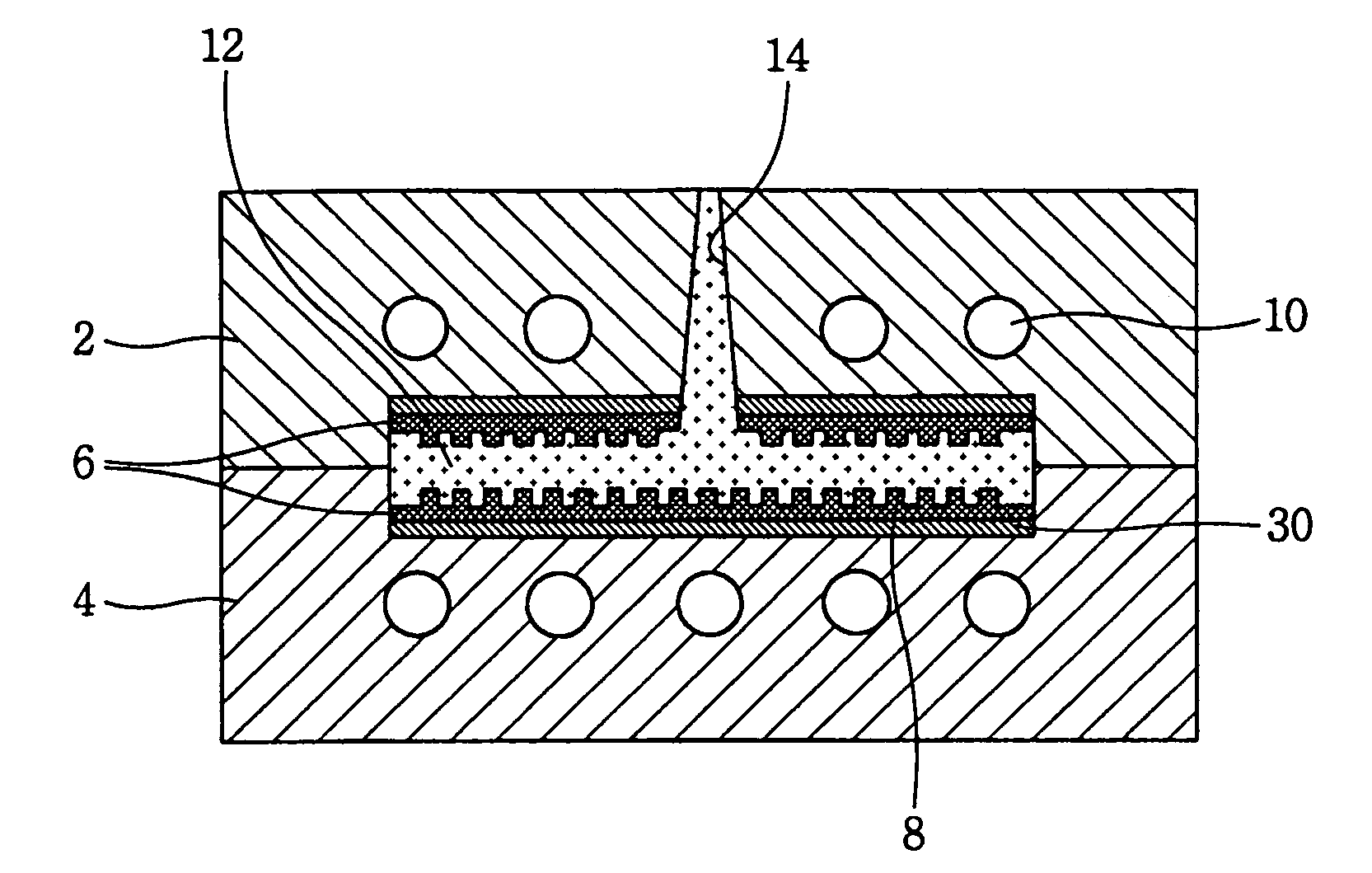 Molding system having a micro heating element for molding a micro pattern structure