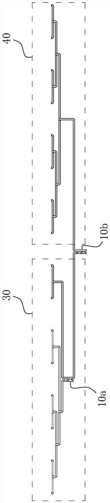 E-plane waveguide directional coupler and sixteen-way waveguide power splitter using the coupler