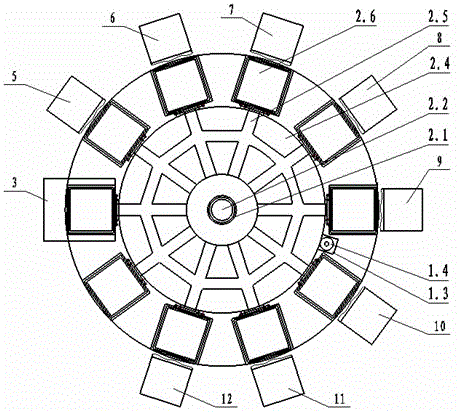 Production device of powder molding press forming products