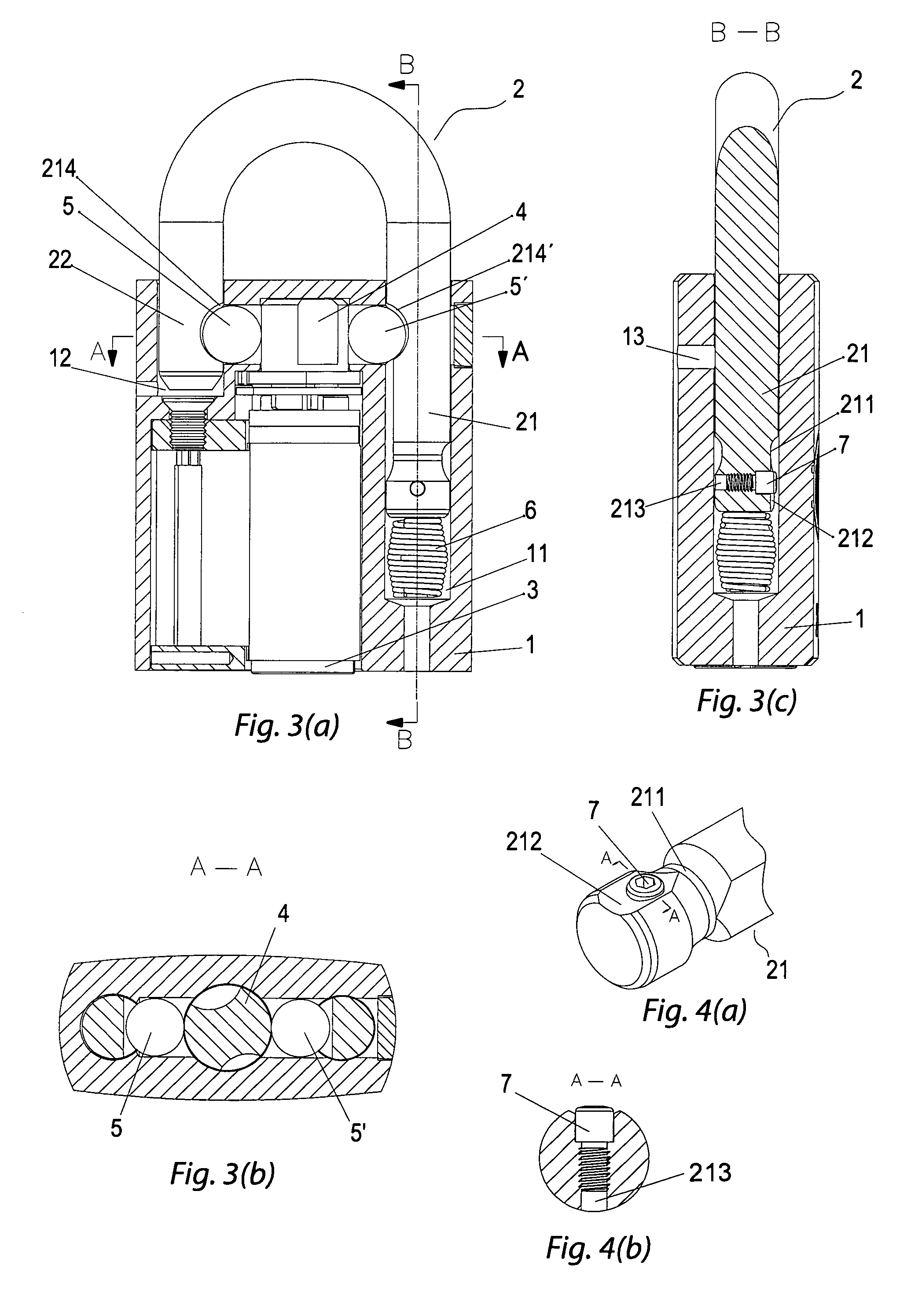 Padlock with a quickly changeable shackle and padlock with a freely convertible deadlock mechanism