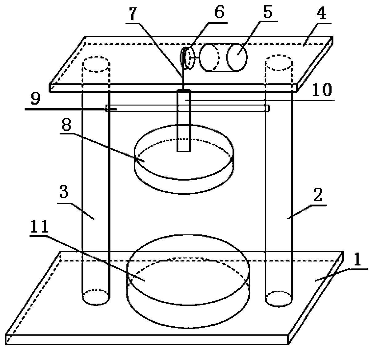 Mud shale brittle nature experimental device and experimental analysis method thereof