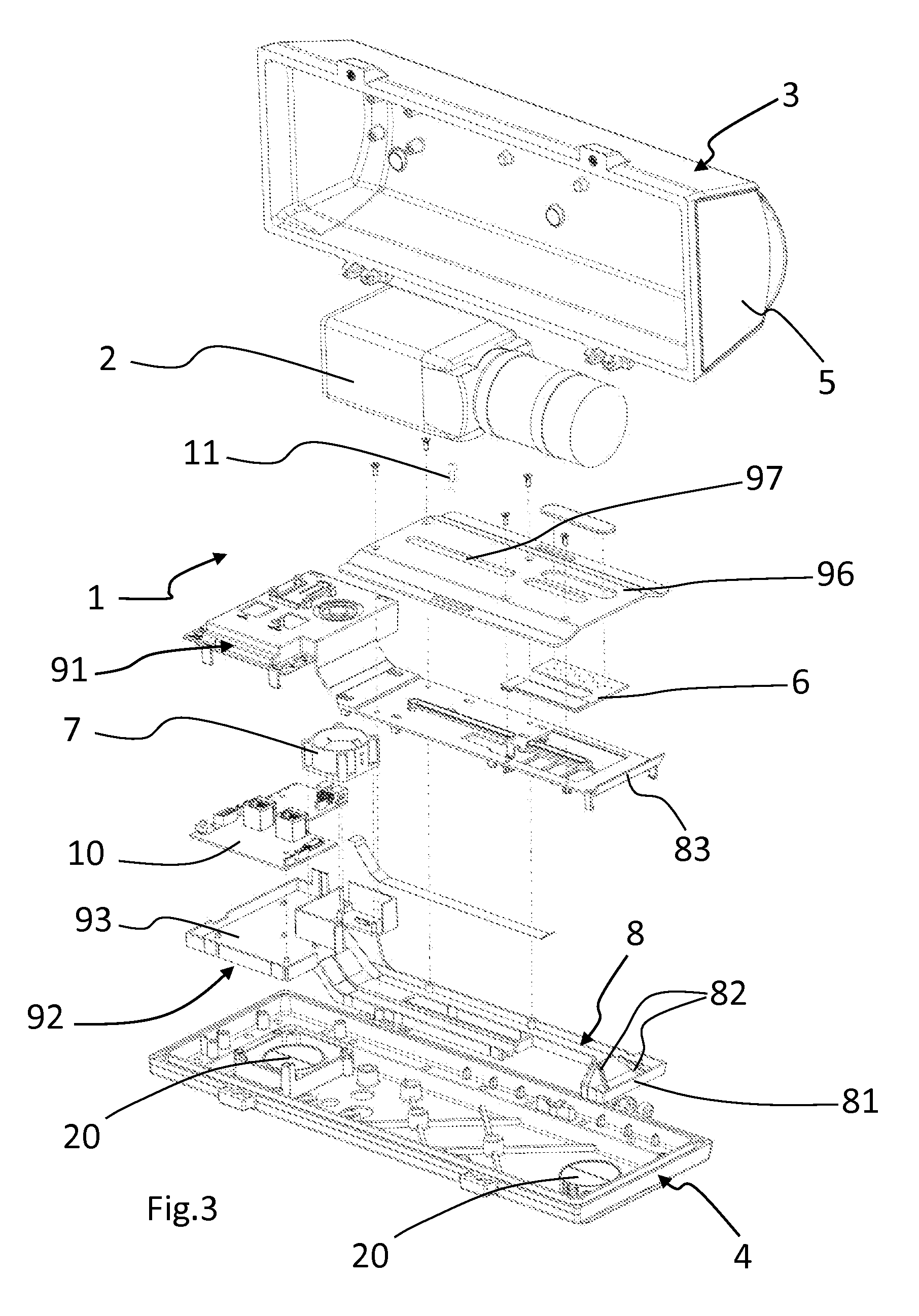 Case for surveillance video camera and holding device for a case for a surveillance video camera