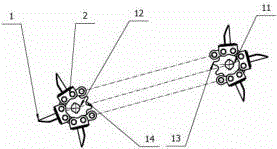 A mulching film earth covering device used for a film laying machine