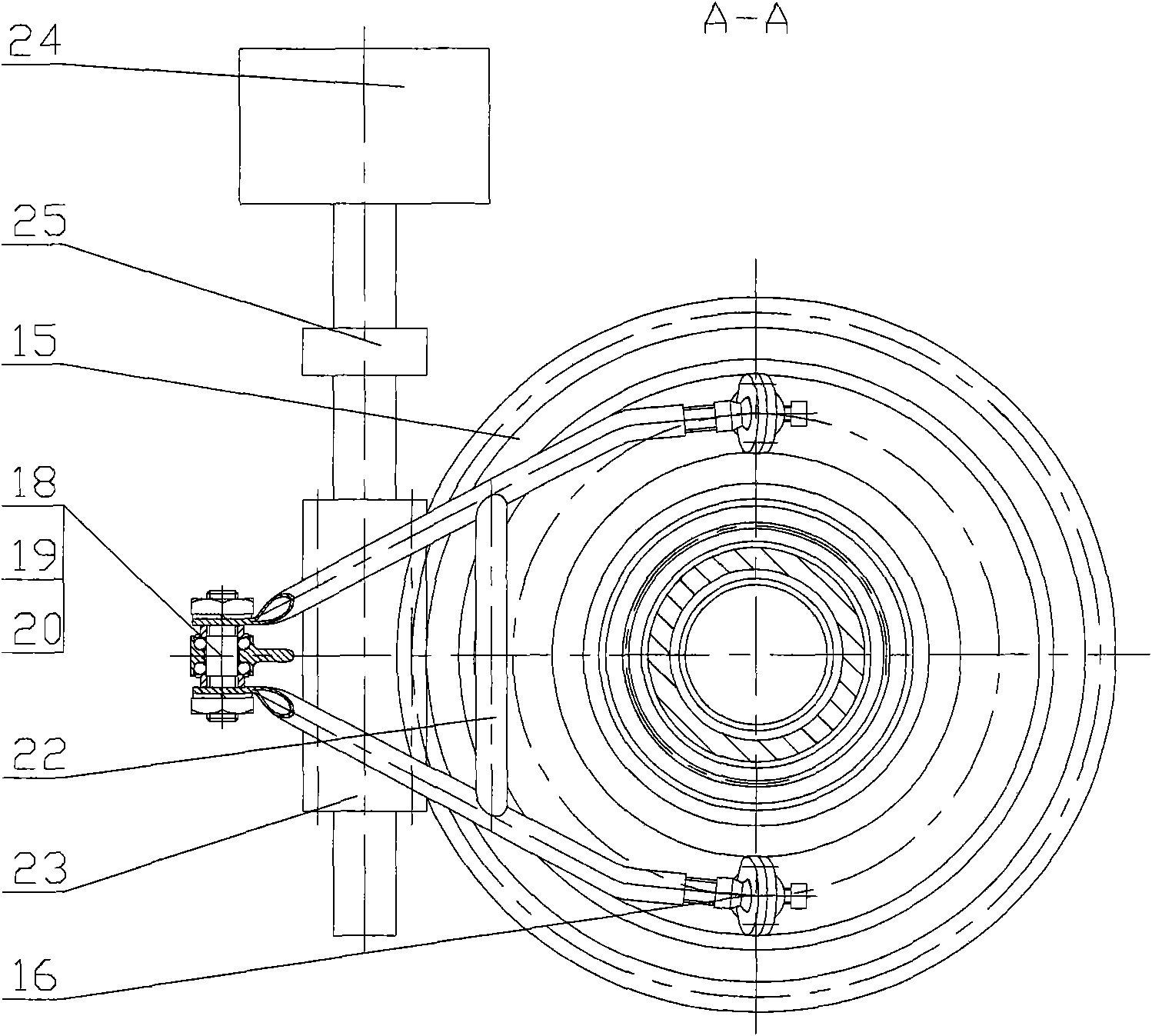 Automobile traveling mechanism with wheel hub comprehensively drive and turning