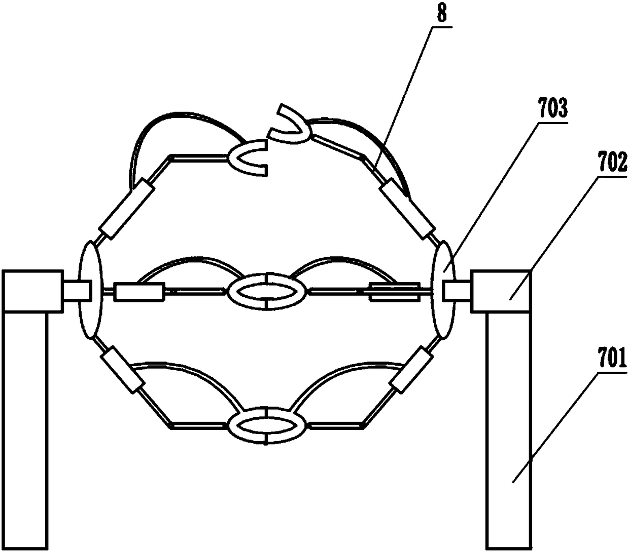 Shelling device for cooked eggs