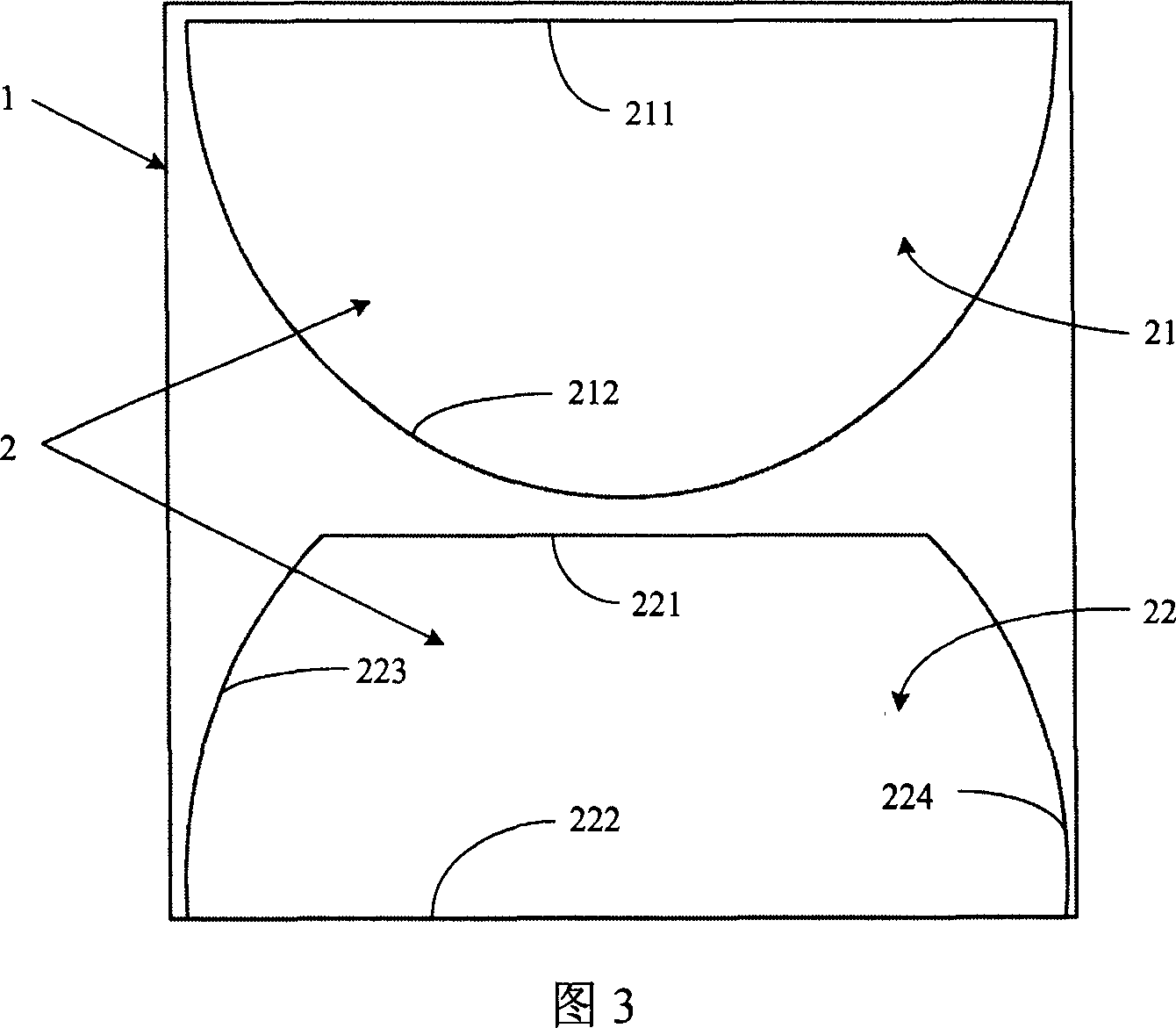 Plane ultra-wide band antenna