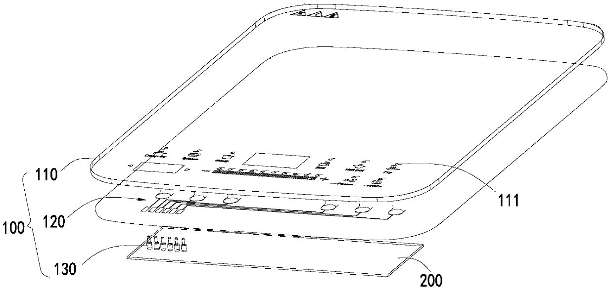 Printed electrode touch screen and induction cooker