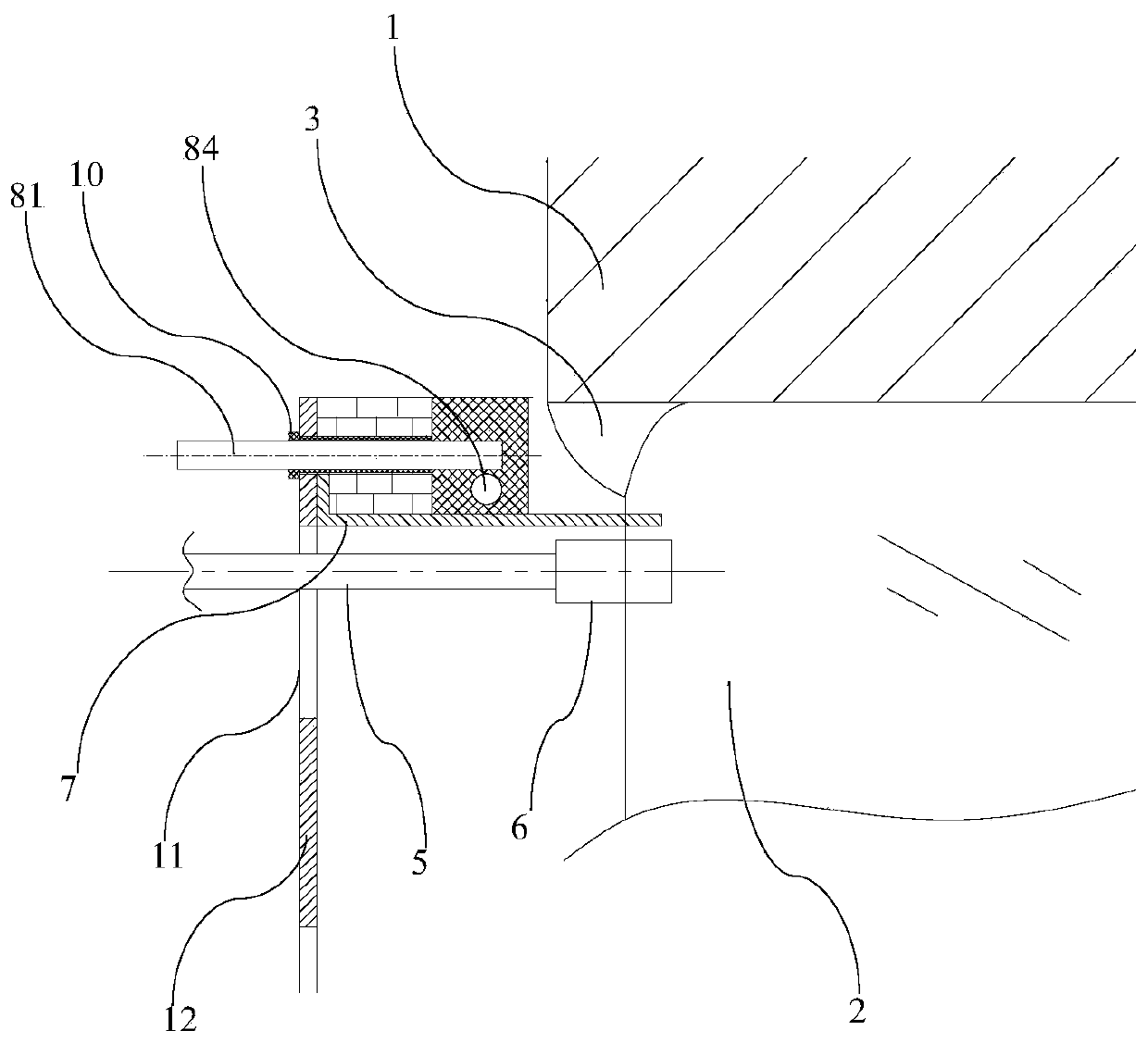 Substrate glass forming equipment and heating device of drainage area