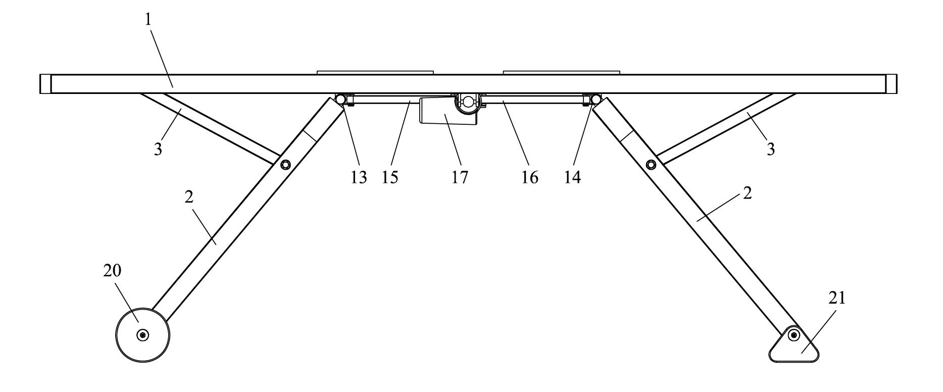 Elevating mechanism for nursing bed