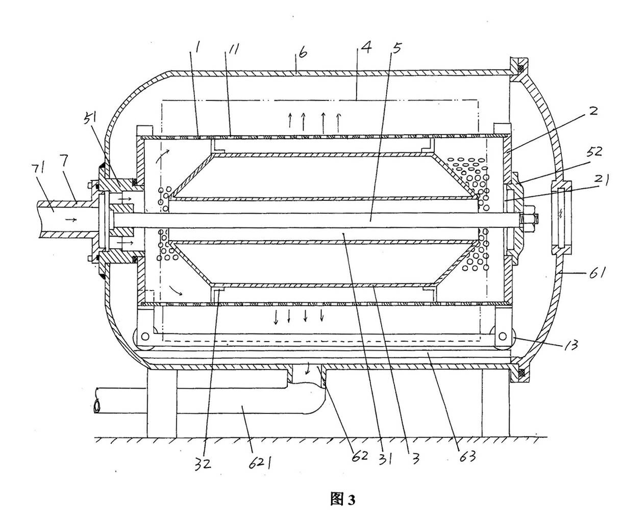 Dyeing cylinder structure for beam dyeing machine