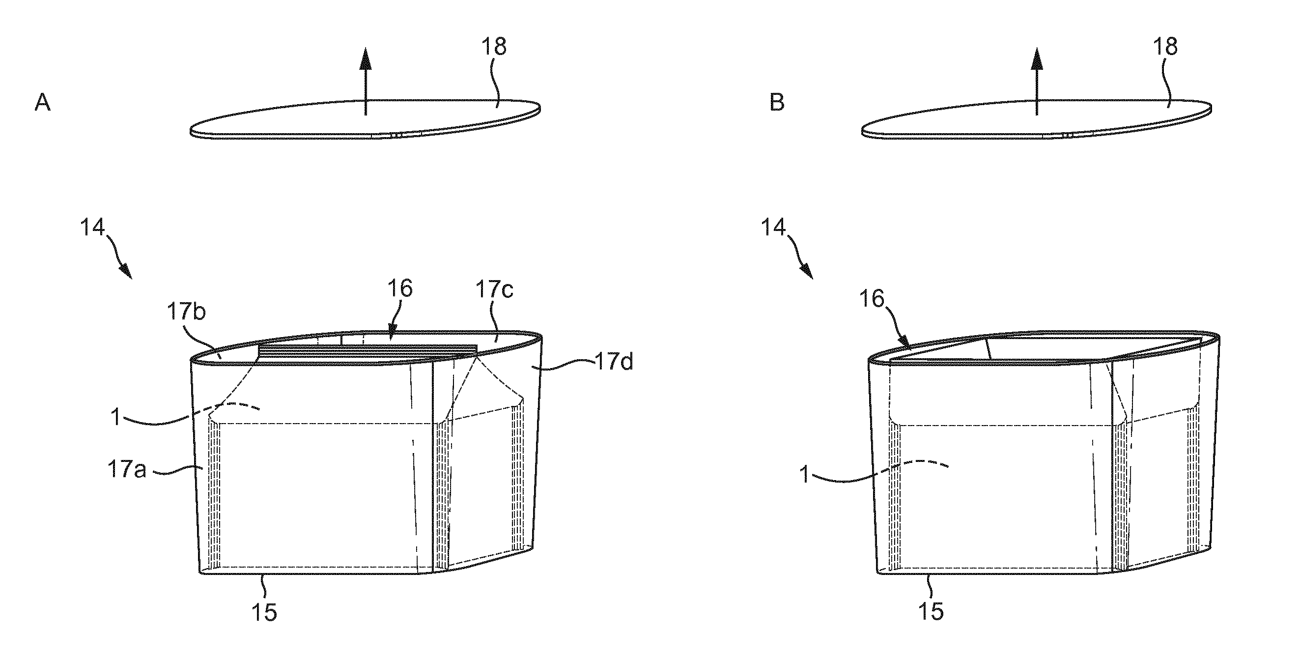 Flexible pouch with a larger opening