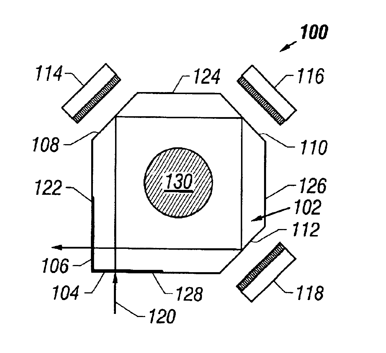 Diode-pumped solid-state laser in a polyhedronal geometry