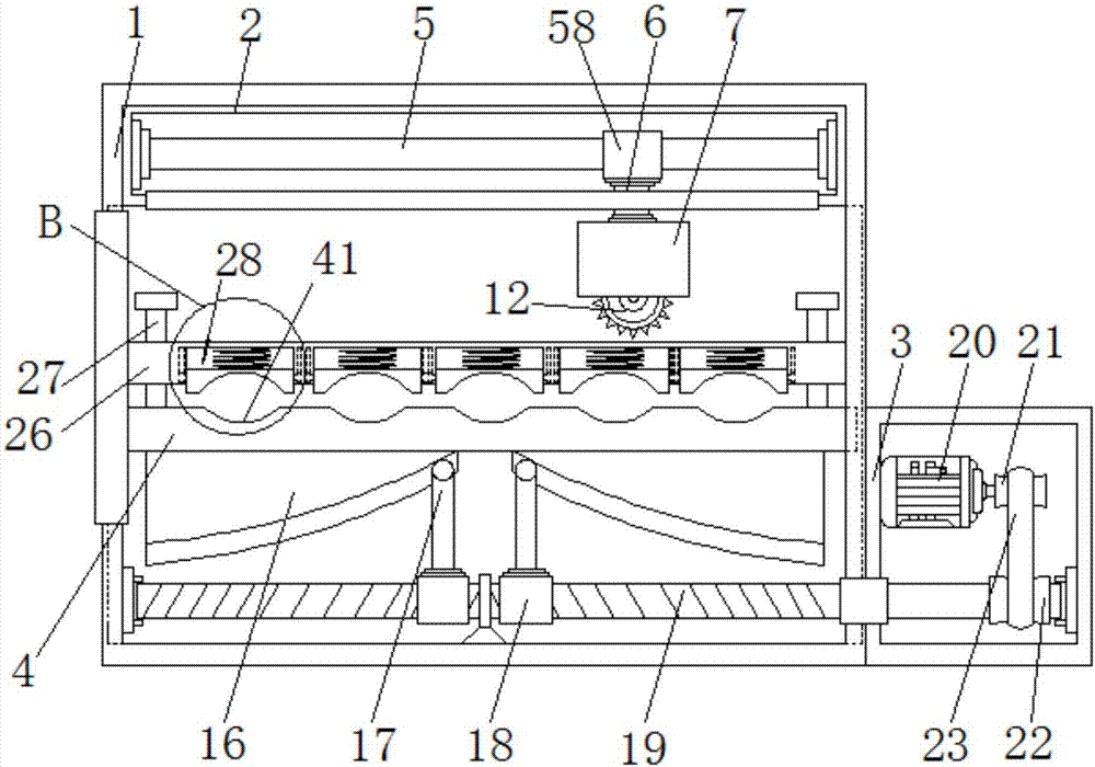 High-efficiency building timber cutting device