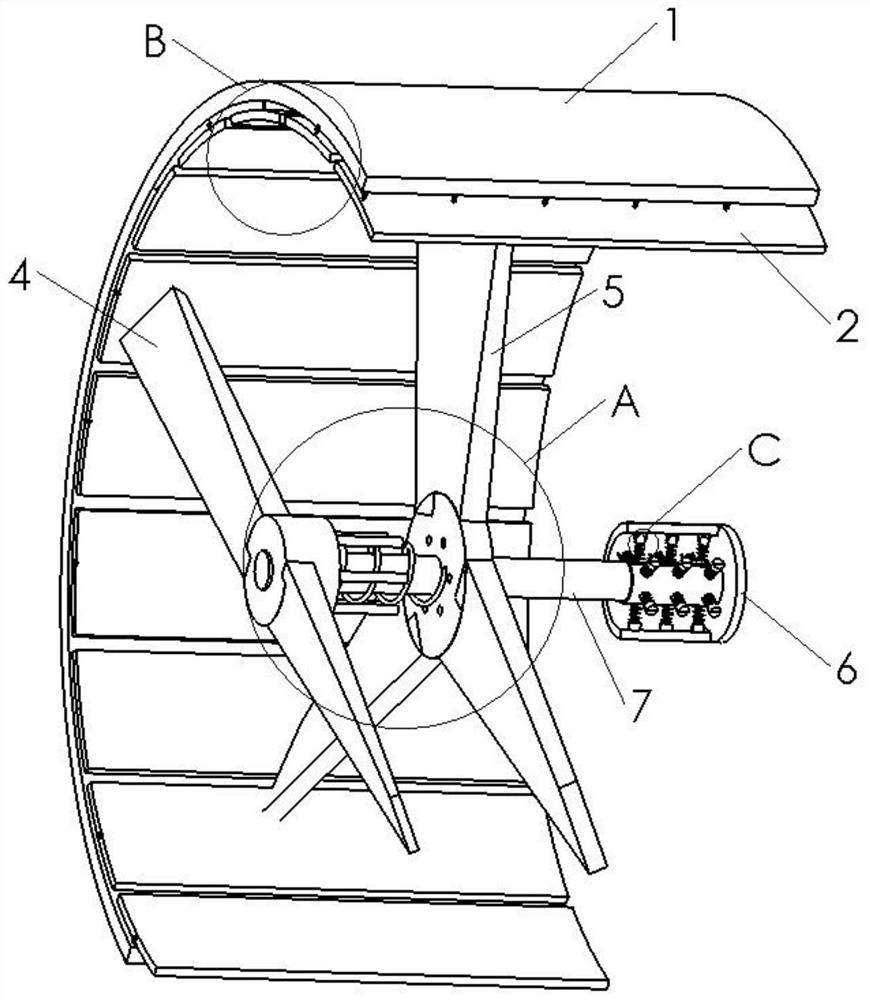 Novel propelling fan blade with organism treatment function