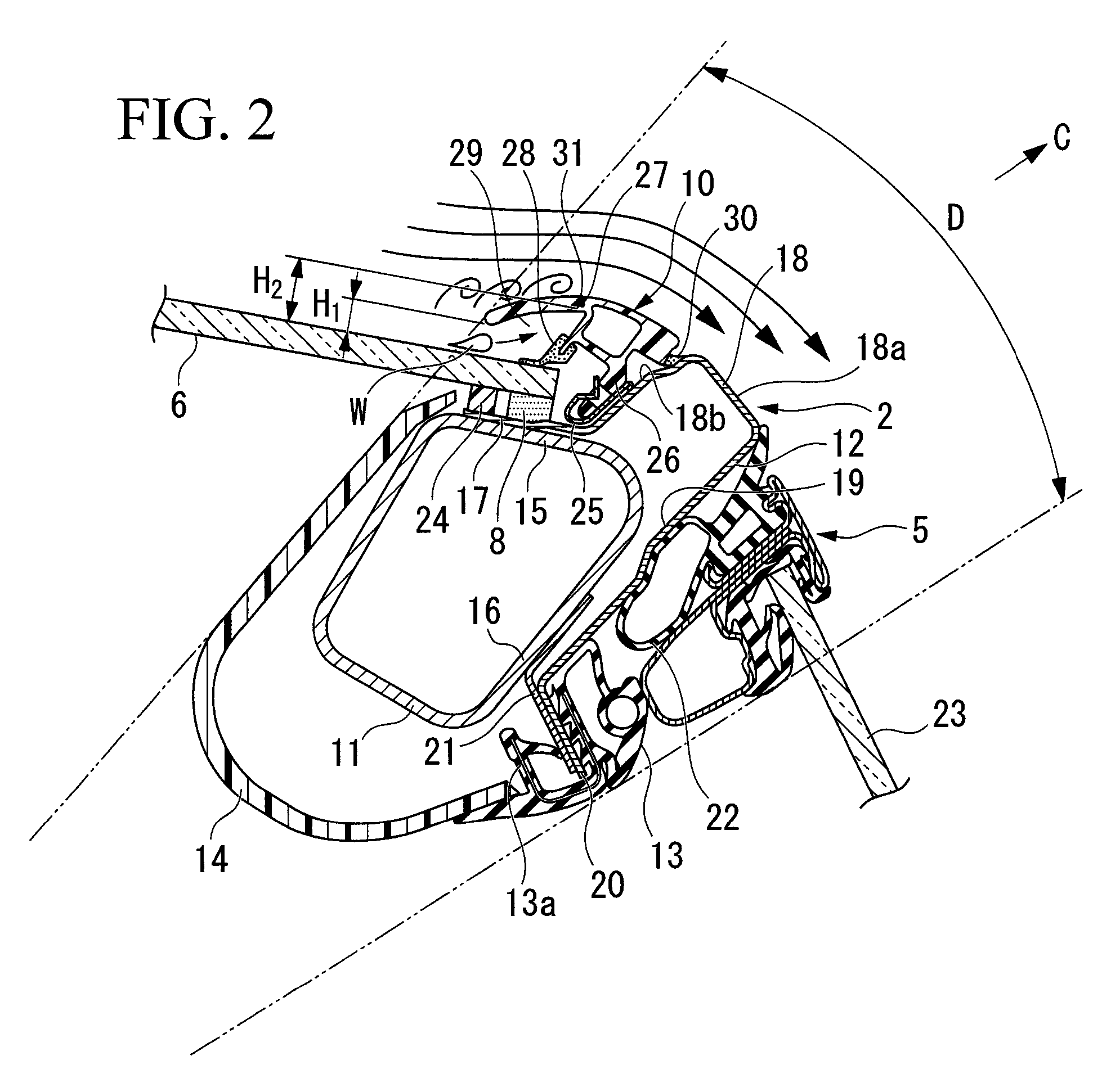 Drip molding for vehicle, having furnishing lip part bending toward windowpane