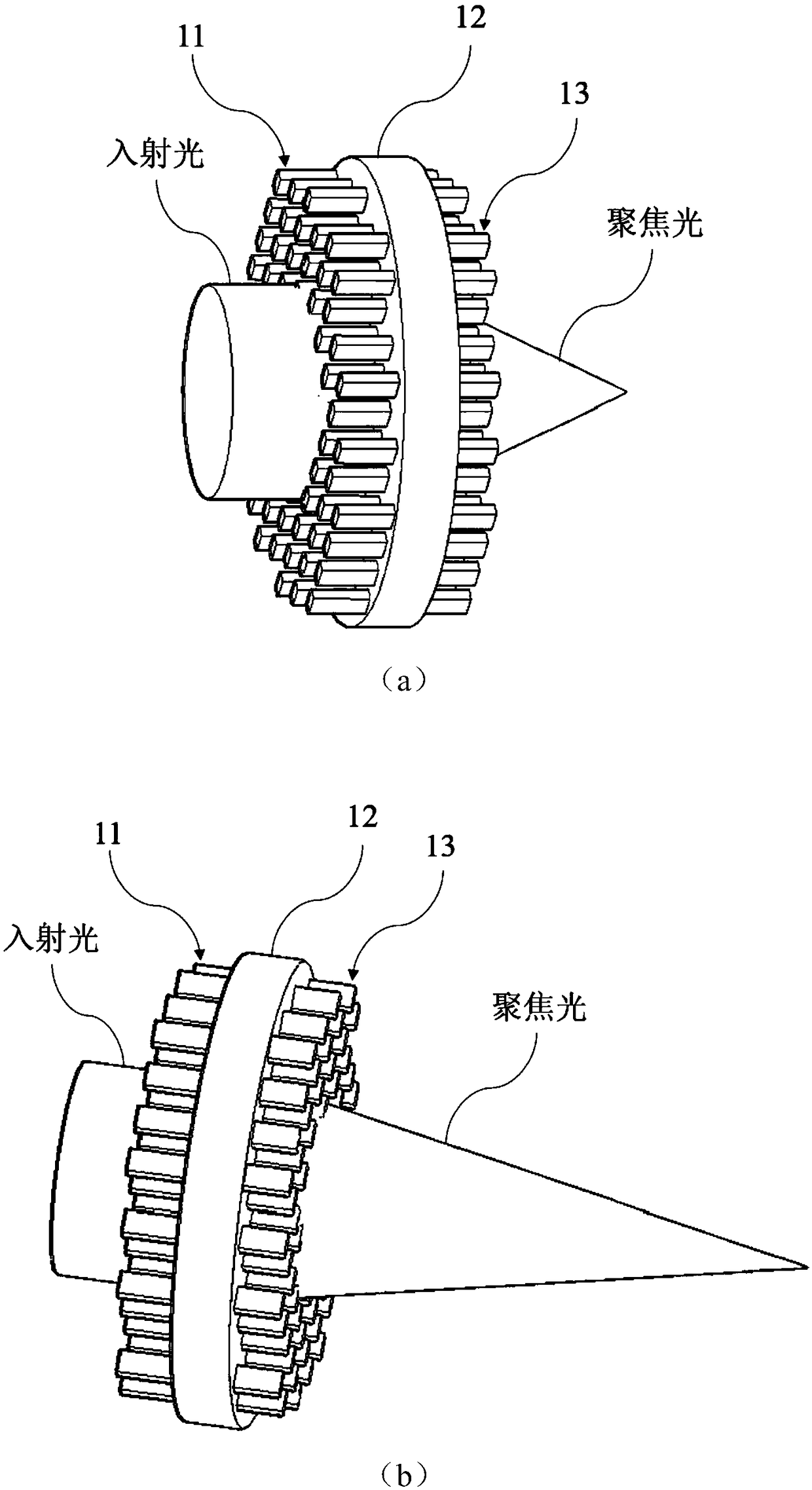 Large-field-of-view double-cascaded variable focus lens capable of eliminating monochromatic aberration and design method thereof