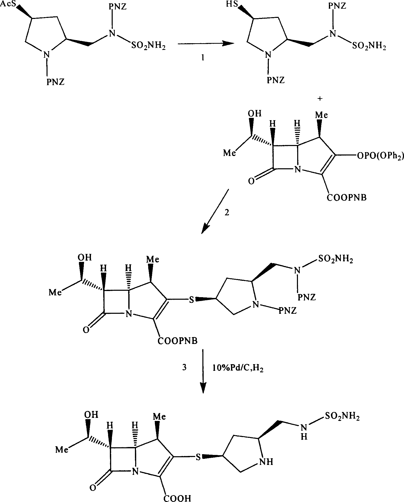 Pentazane derivative intermediate, its preparation and use