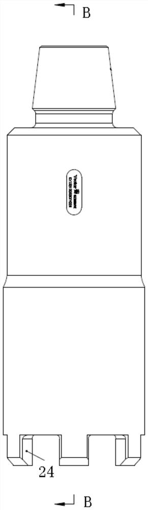 Continuous axial impact rock breaking hammer