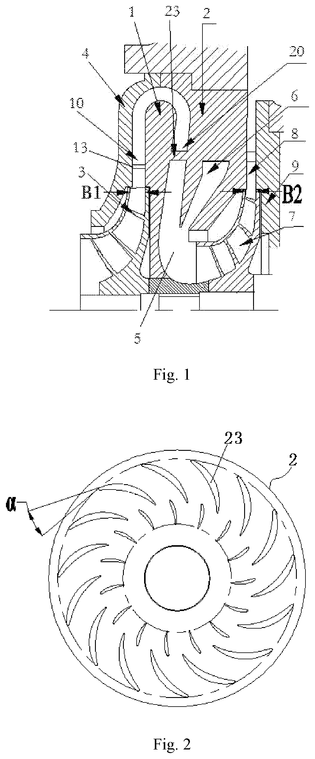 Integrated structure of refluxer and pressure diffuser, and centrifugal compressor